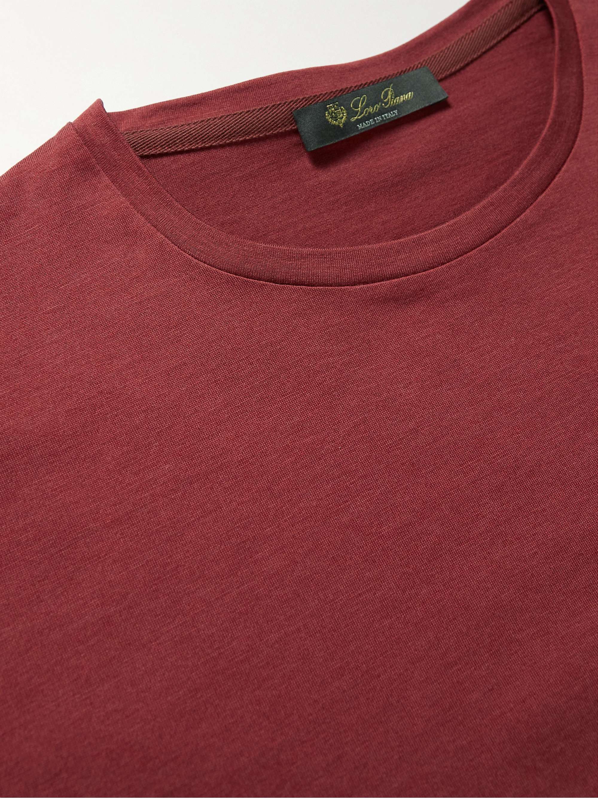 LORO PIANA Slim-Fit Silk and Cotton-Blend Jersey T-Shirt