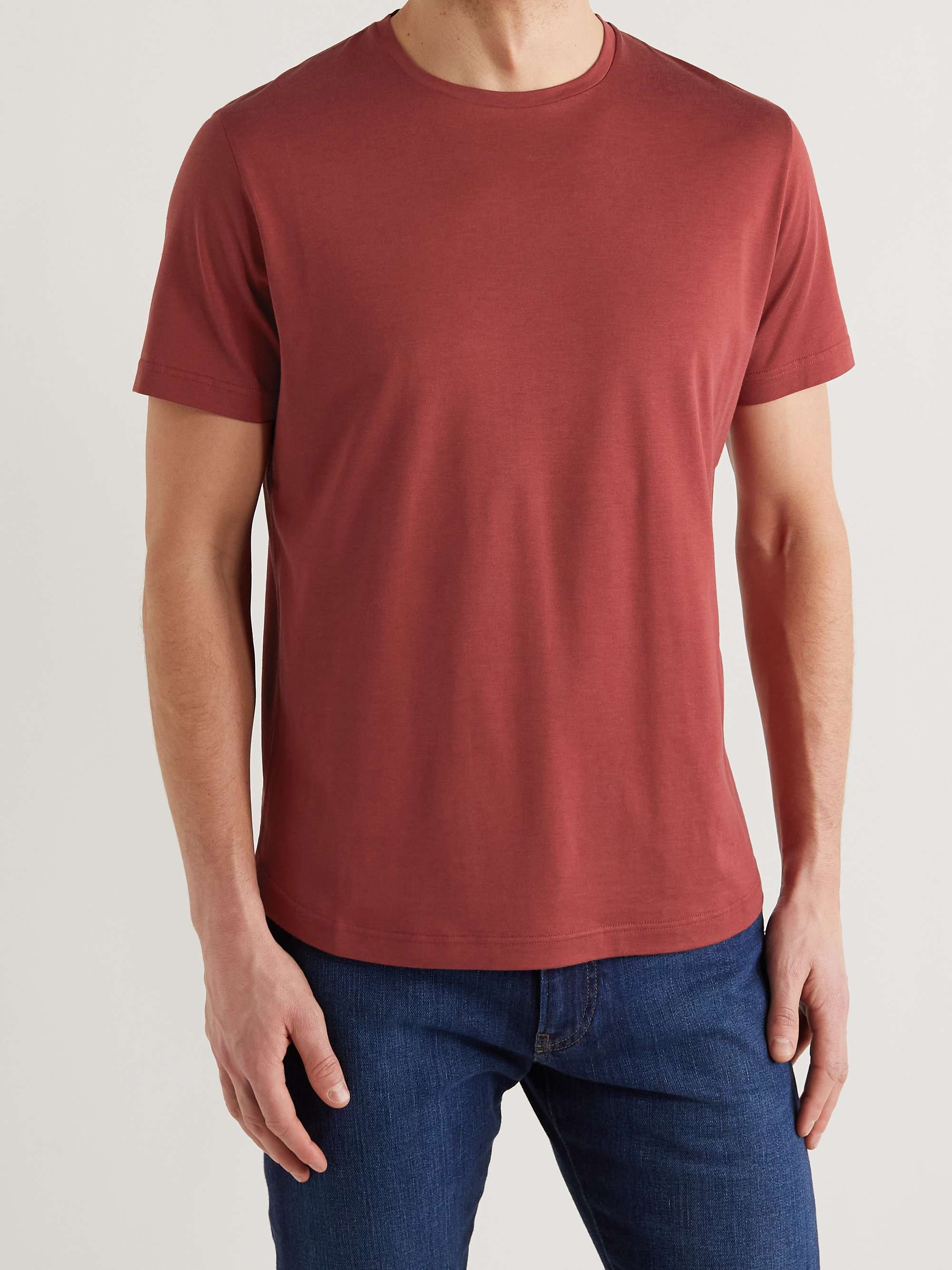 LORO PIANA Slim-Fit Silk and Cotton-Blend Jersey T-Shirt