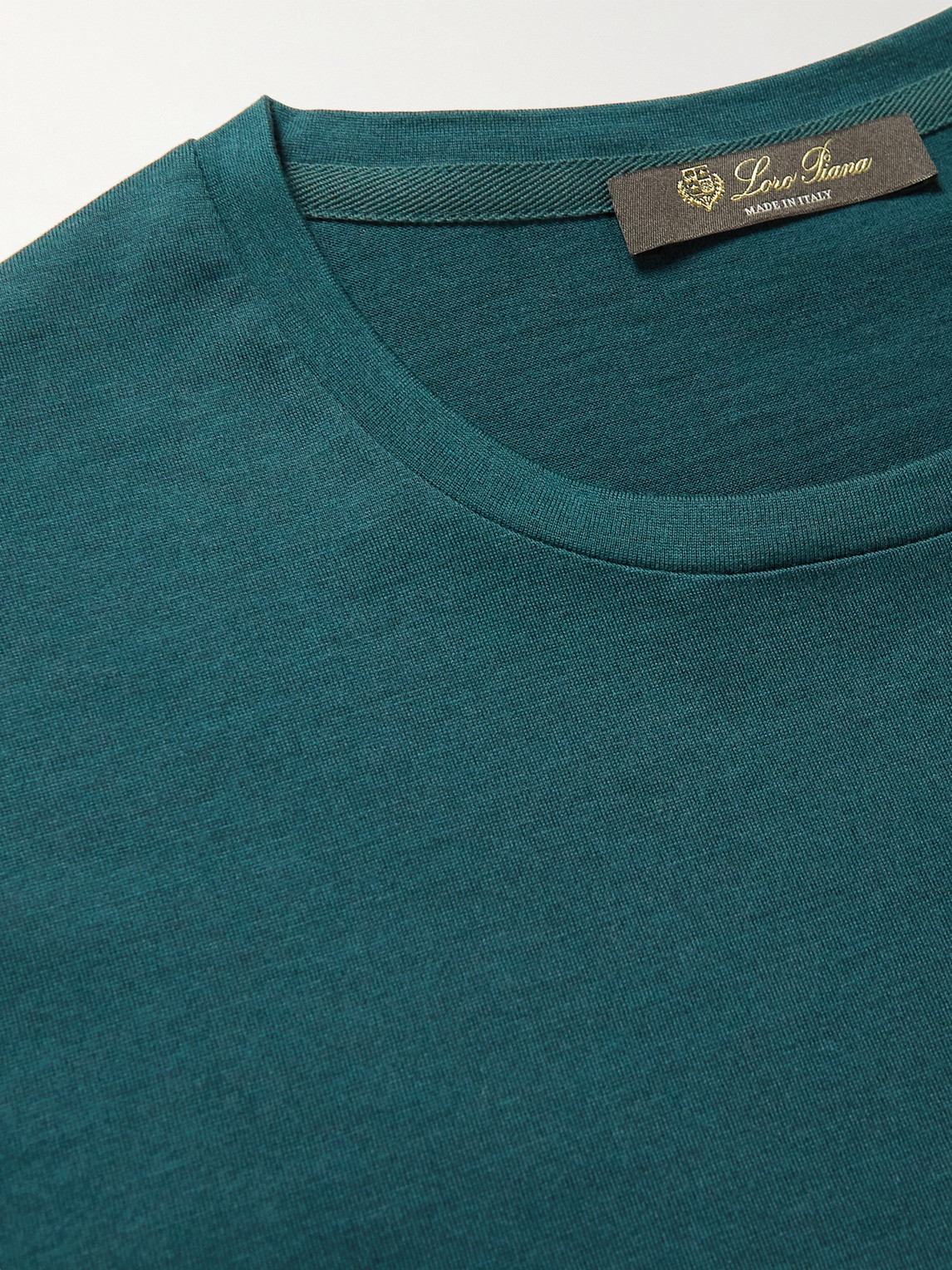 Shop Loro Piana Slim-fit Silk And Cotton-blend Jersey T-shirt In Blue