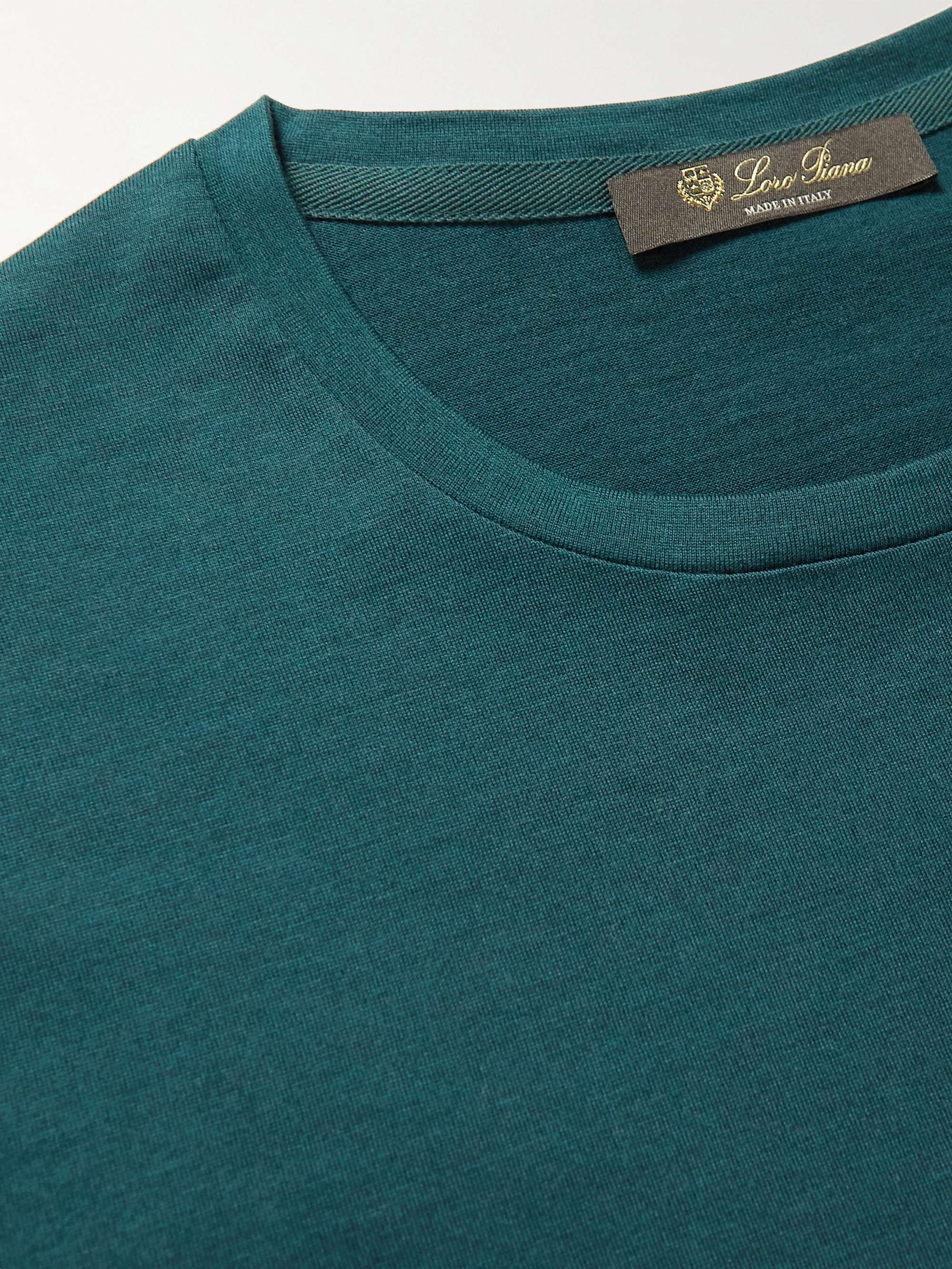 LORO PIANA Slim-Fit Silk and Cotton-Blend Jersey T-Shirt