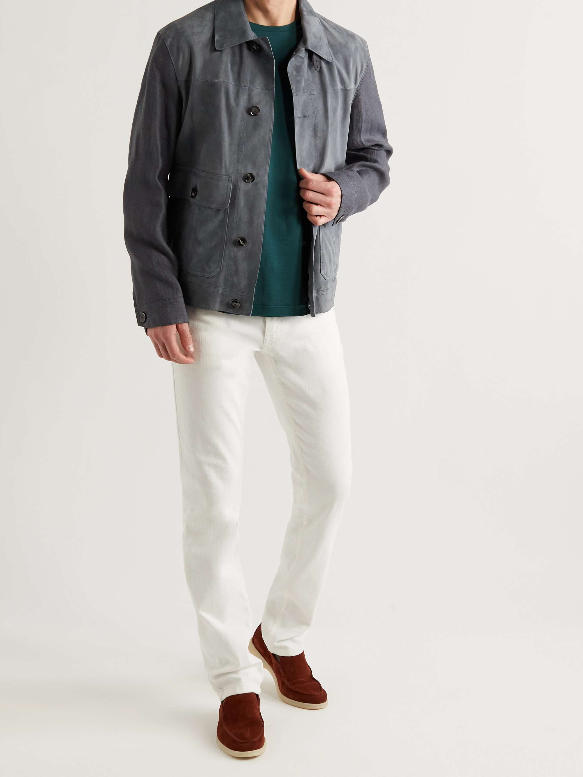 LORO PIANA Slim-Fit Silk and Cotton-Blend Jersey T-Shirt