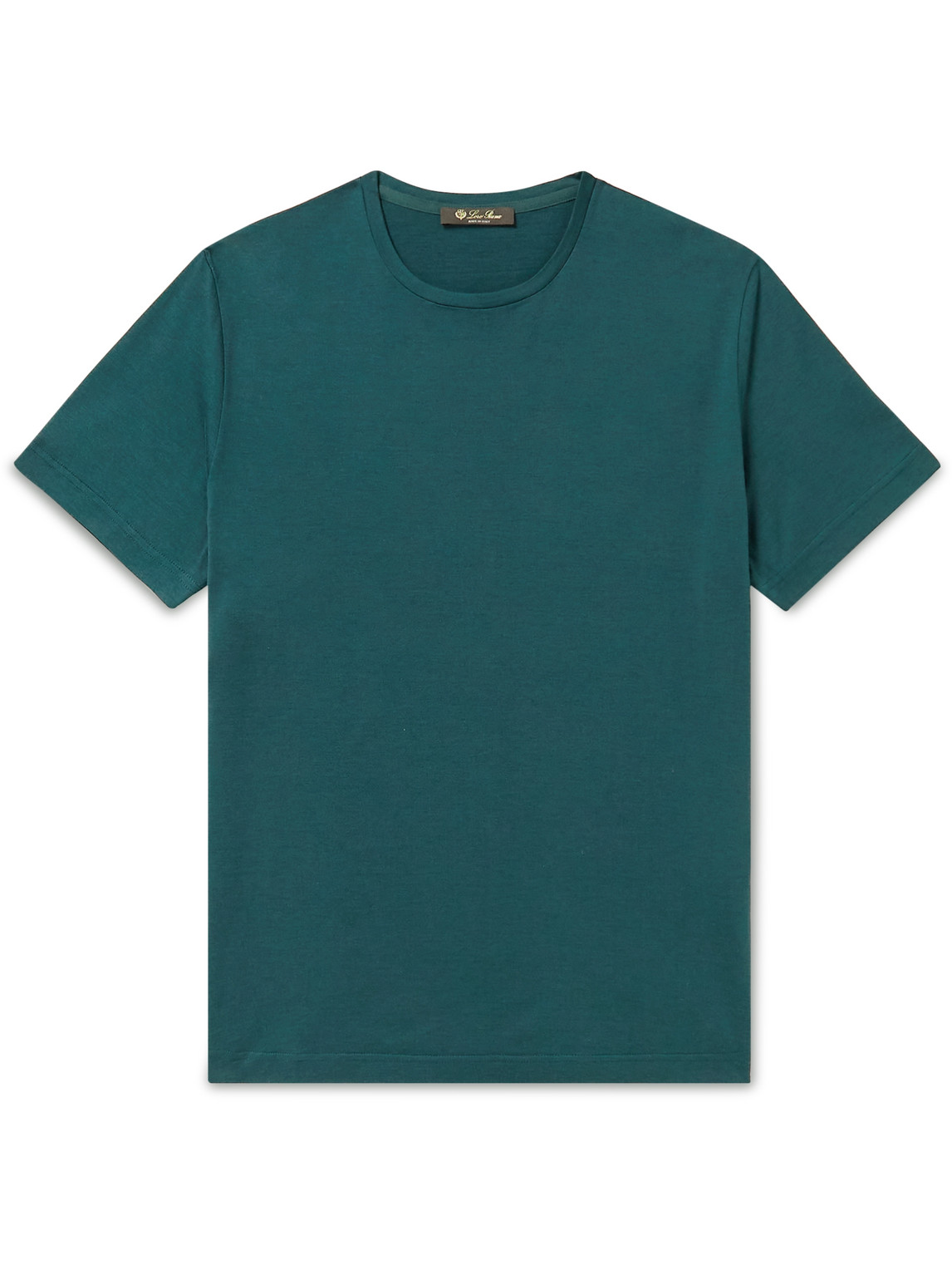 Loro Piana Slim-fit Silk And Cotton-blend Jersey T-shirt In Blue