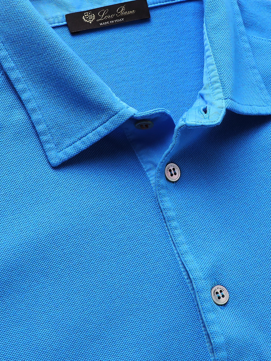 Loro Piana 3-button Cotton Polo Shirt In Blue