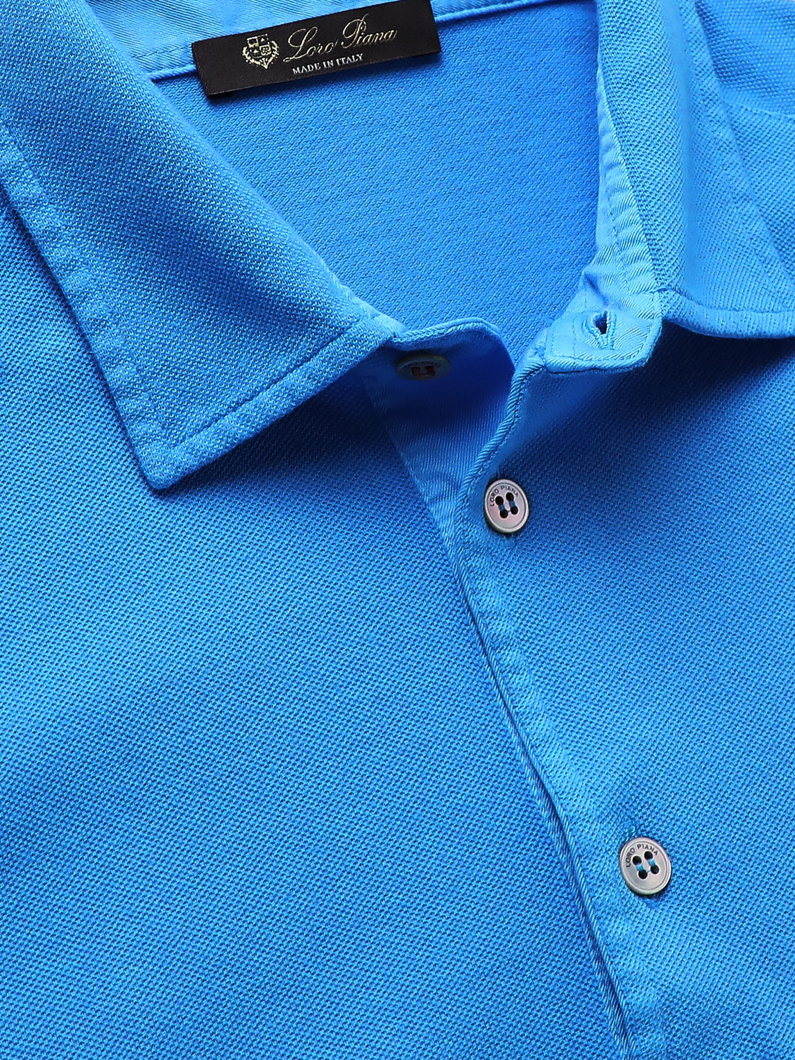 Shop Loro Piana Cotton-piqué Polo Shirt In Blue