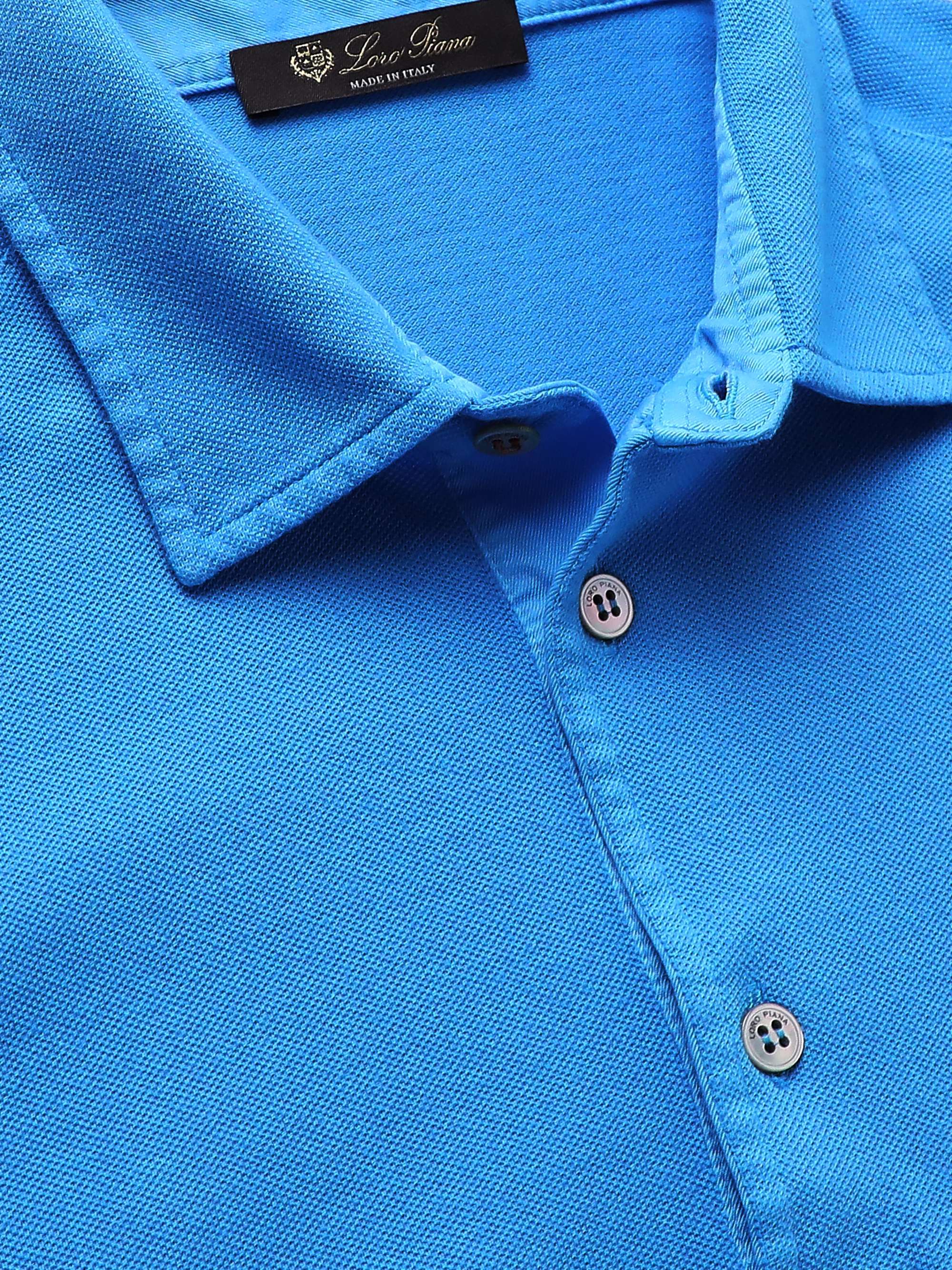 LORO PIANA Cotton-Piqué Polo Shirt
