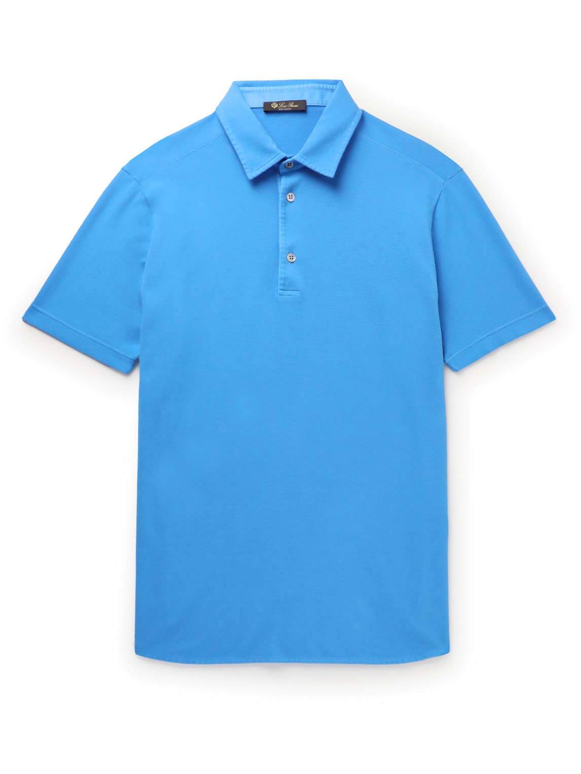 Loro Piana 3-button Cotton Polo Shirt In Blue