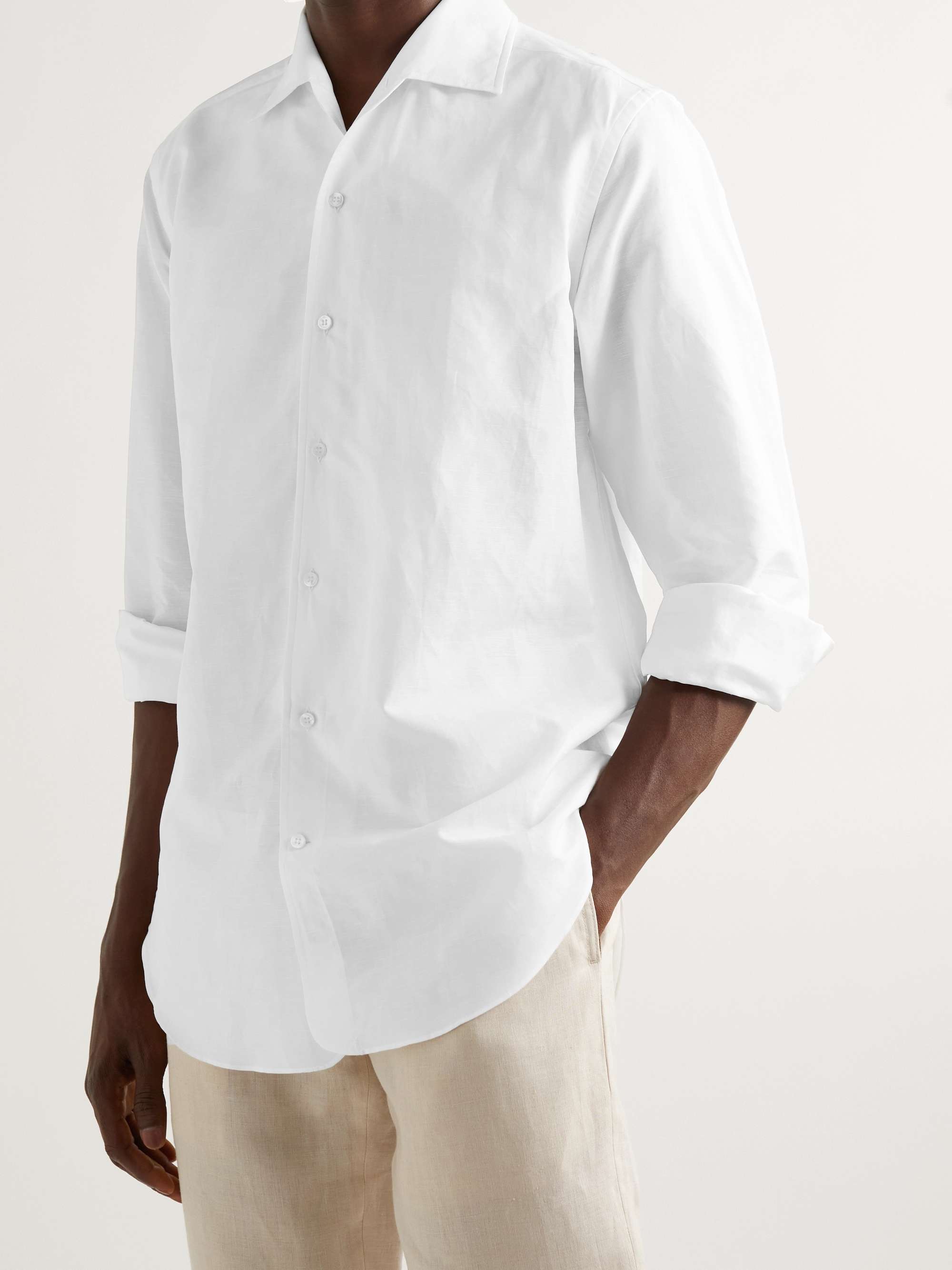 LORO PIANA Linen and Cotton-Blend Shirt