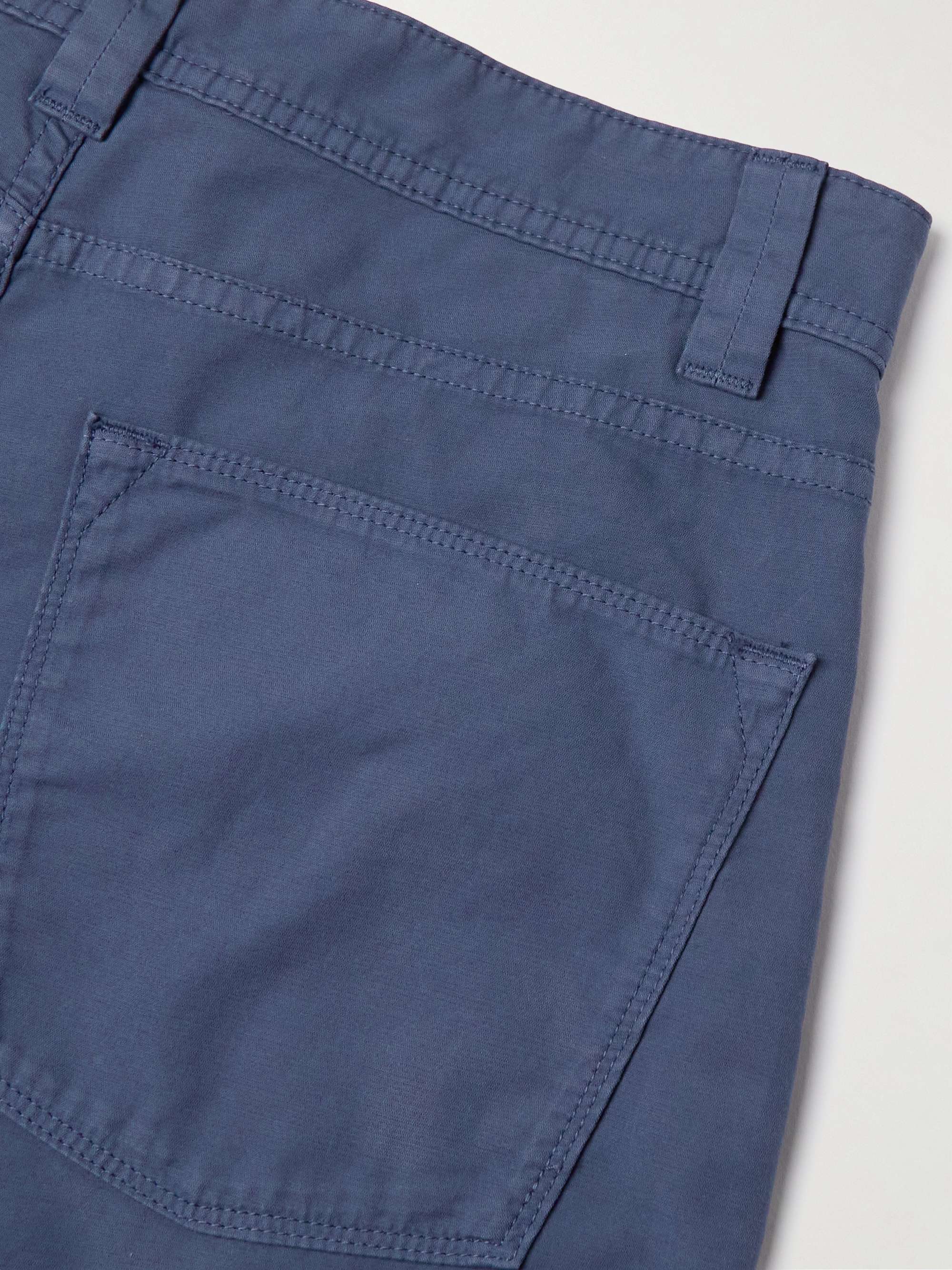 LORO PIANA Slim-Fit Garment-Dyed Cotton-Blend Trousers