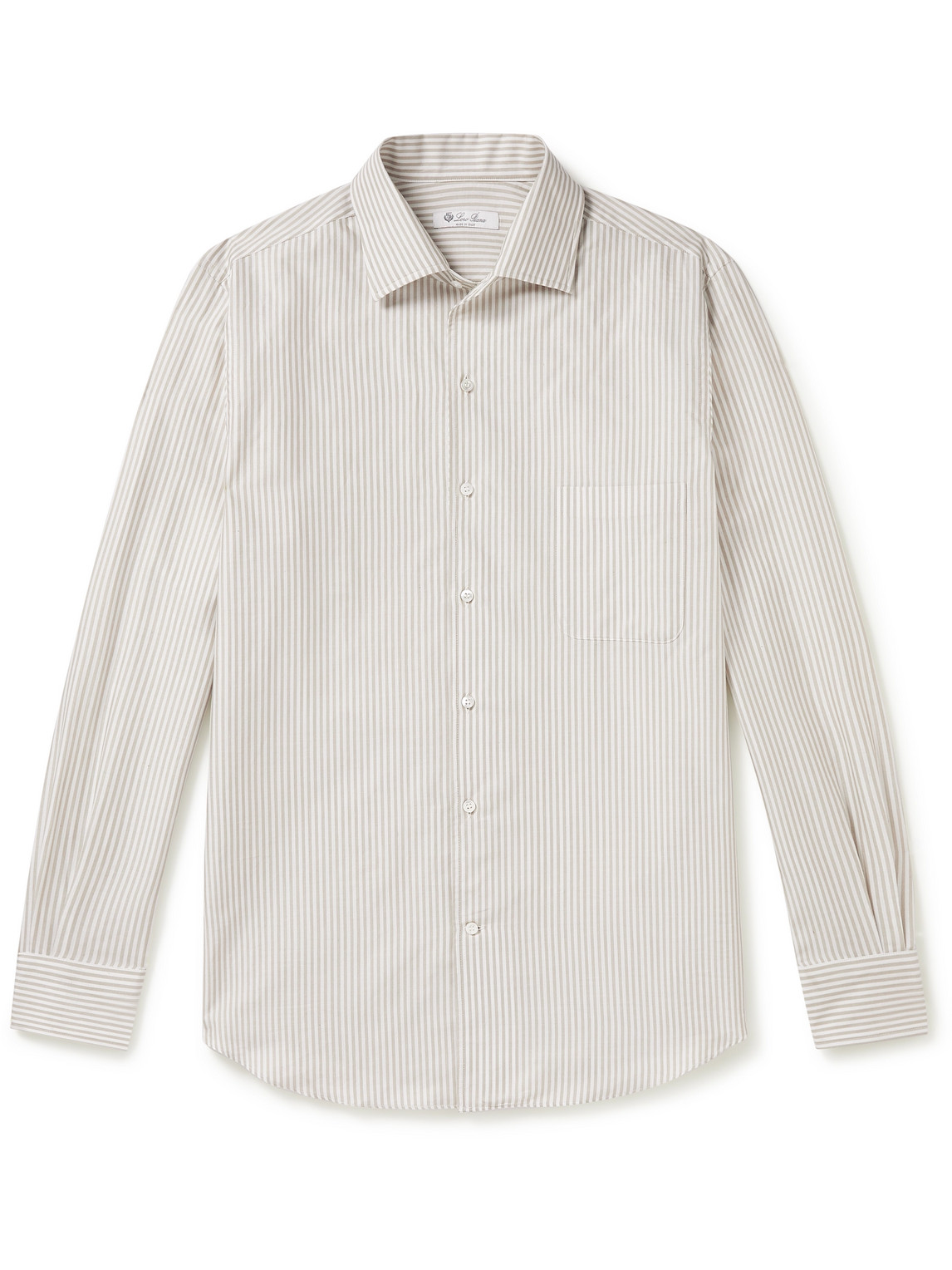 Loro Piana - André Striped Cotton-Poplin Oxford Shirt - Men - White - XXL