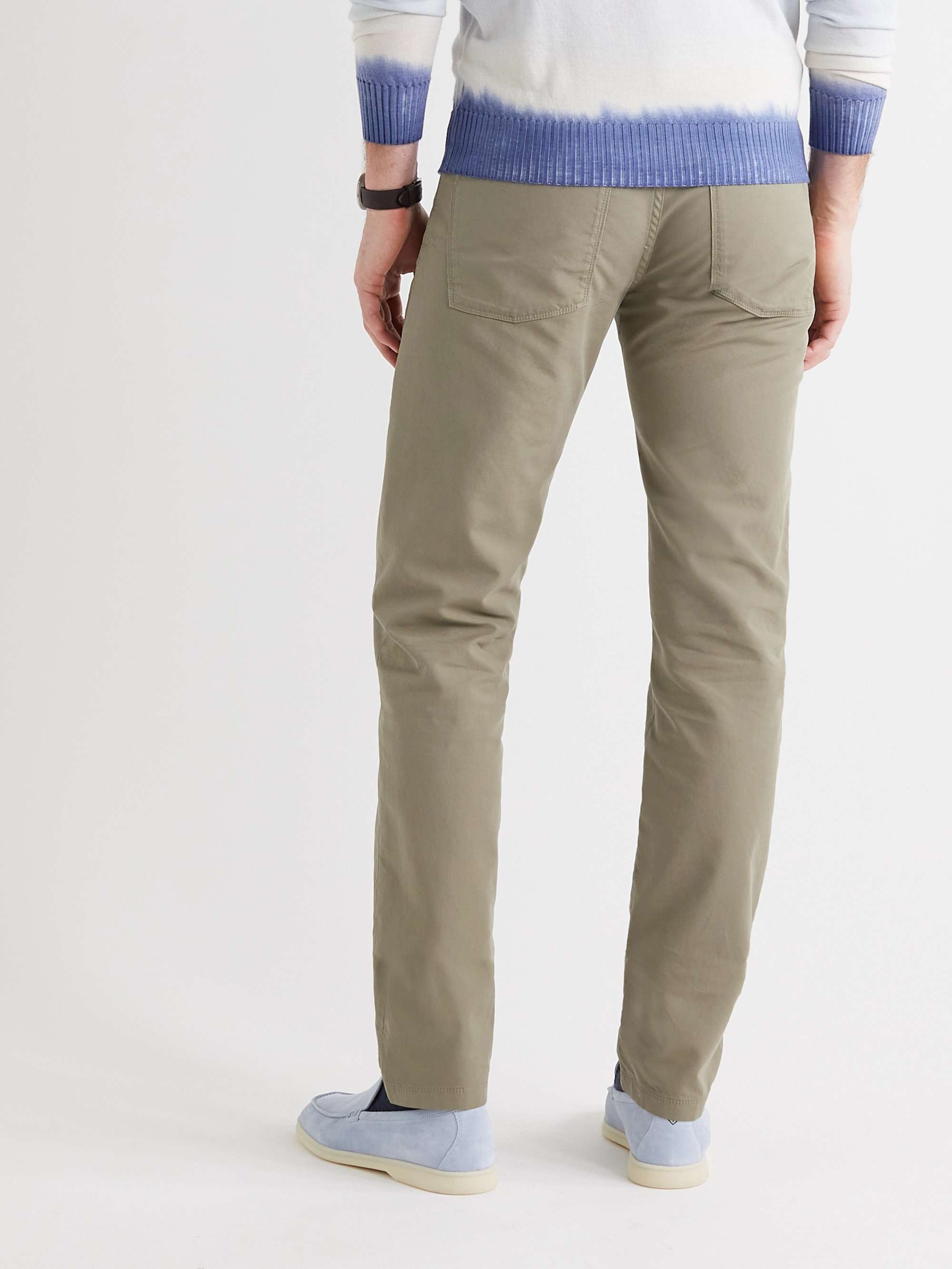 LORO PIANA Slim-Fit Cotton-Blend Trousers
