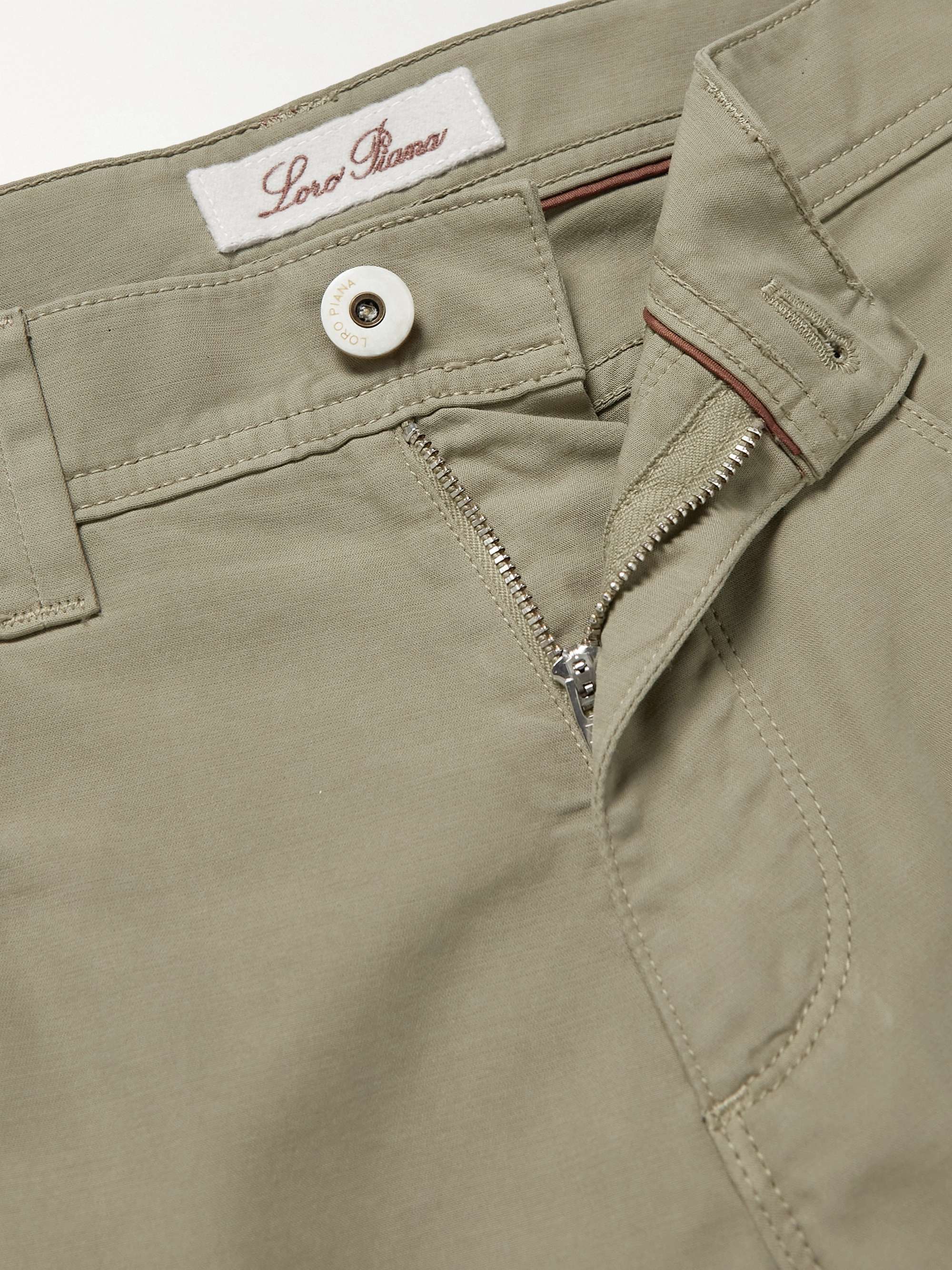 LORO PIANA Slim-Fit Cotton-Blend Trousers