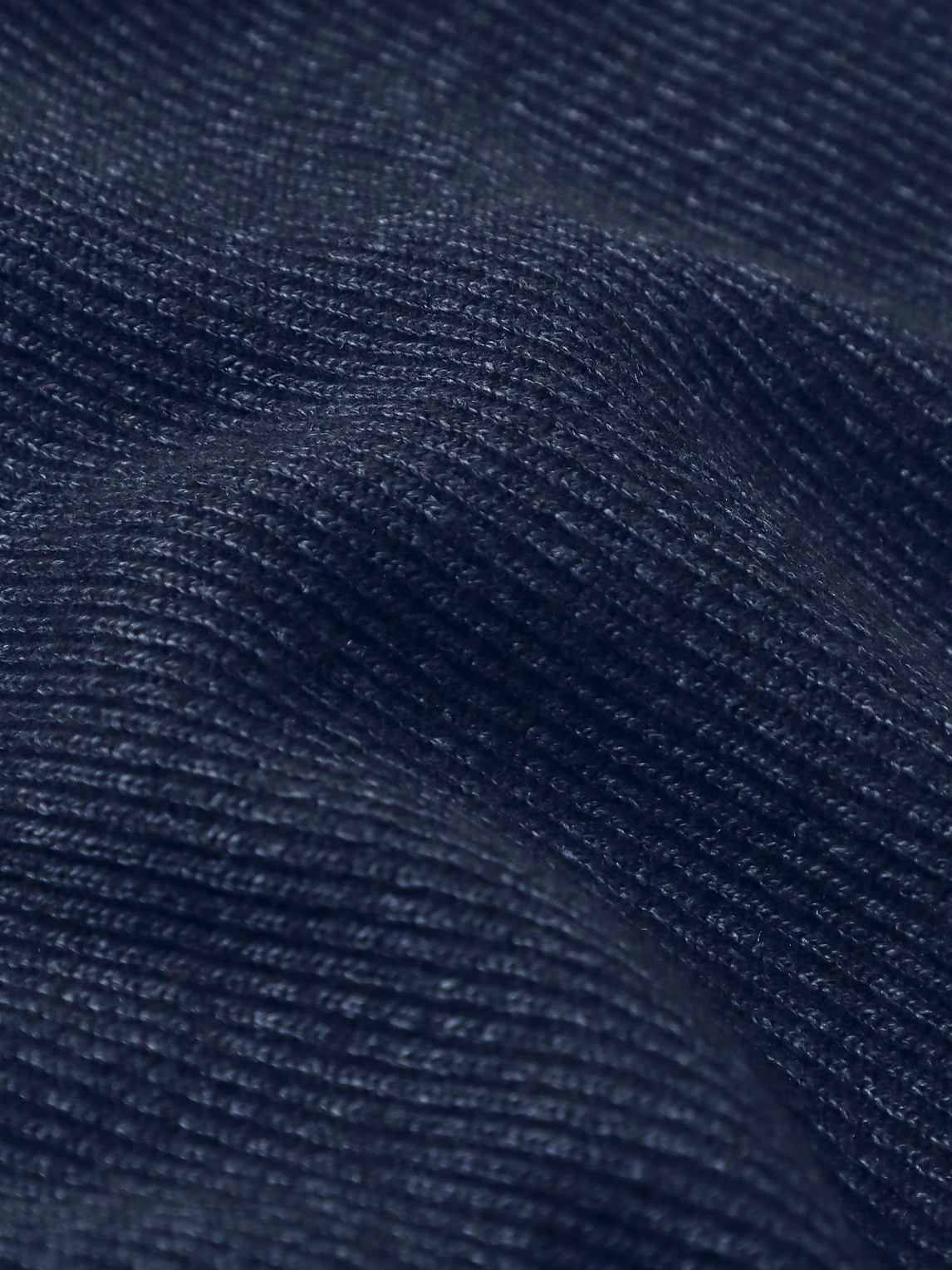LORO PIANA RIBBED CASHMERE, LINEN AND SILK-BLEND SWEATER