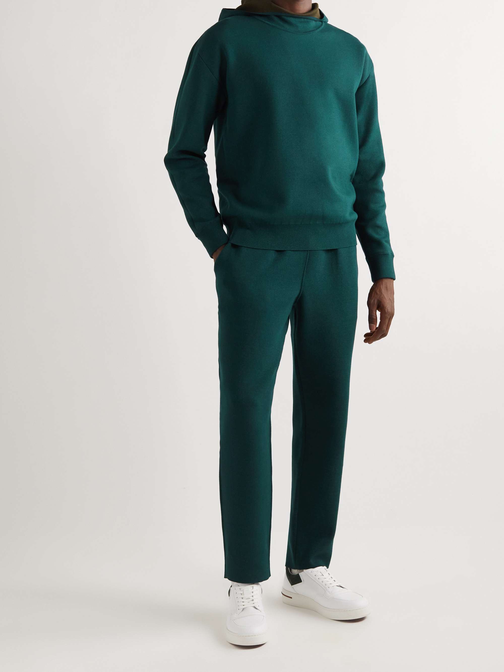 LORO PIANA Worton Tapered Cotton-Blend Sweatpants