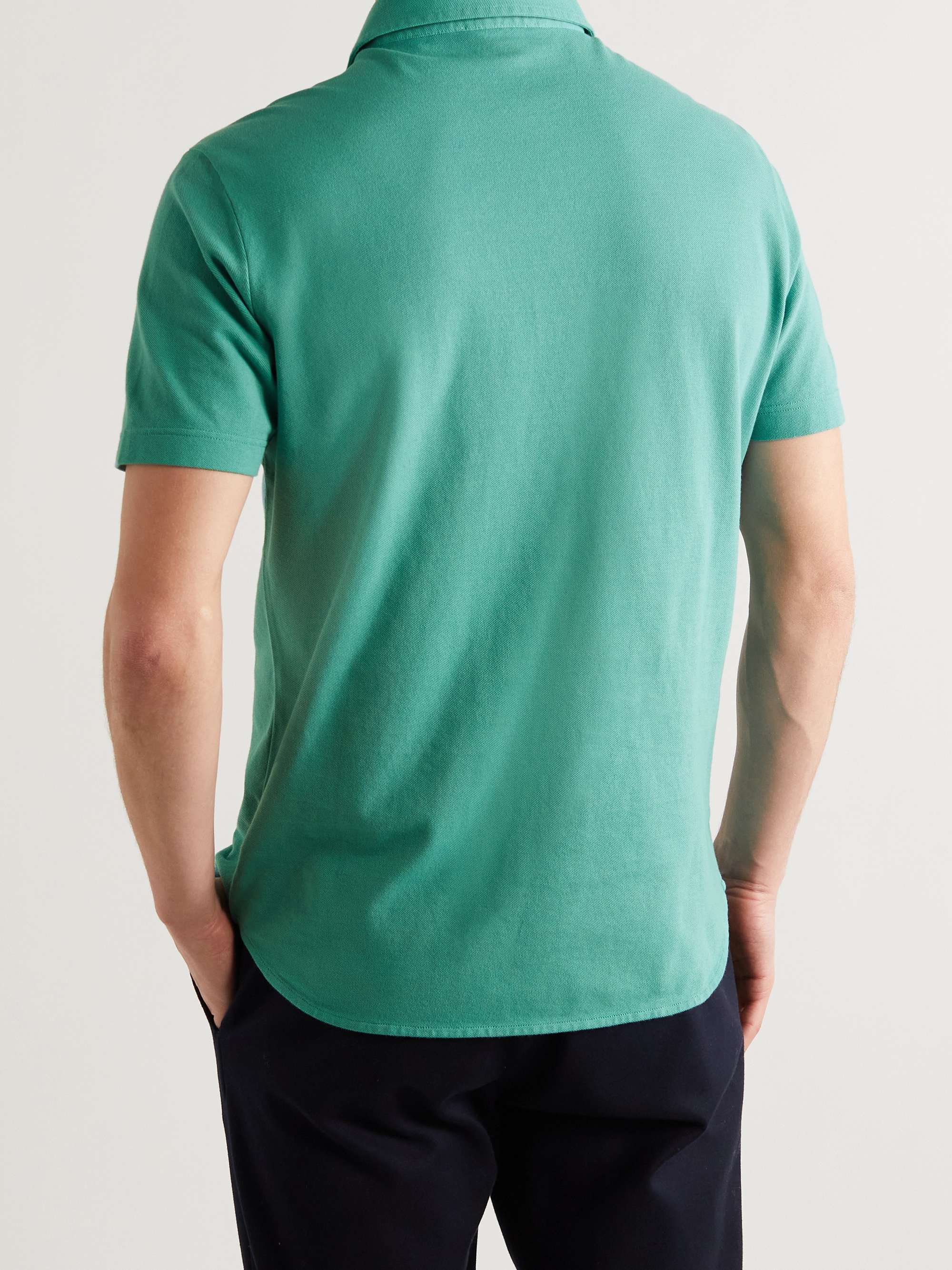 LORO PIANA Cotton-Piqué Polo Shirt