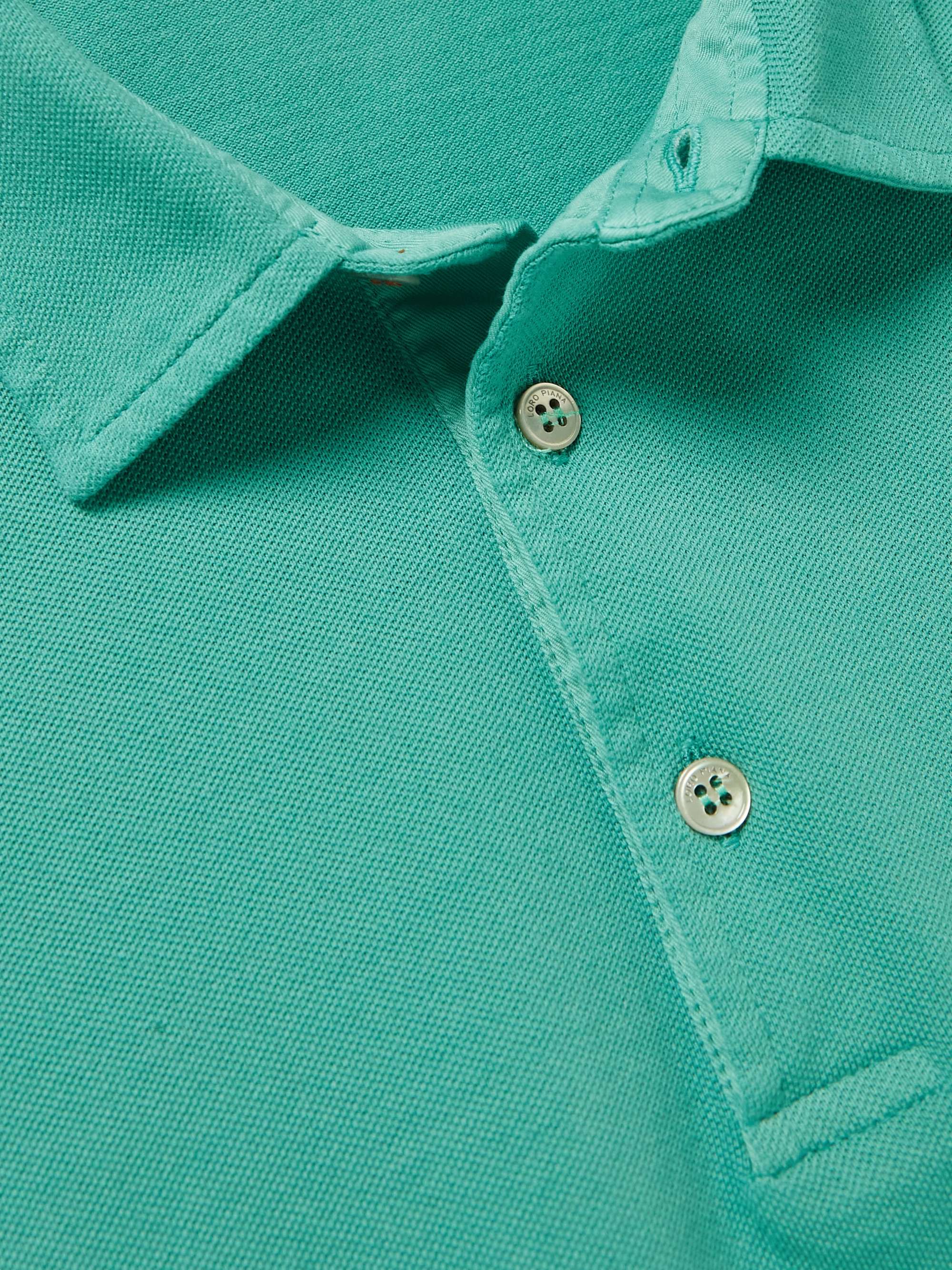 LORO PIANA Cotton-Piqué Polo Shirt