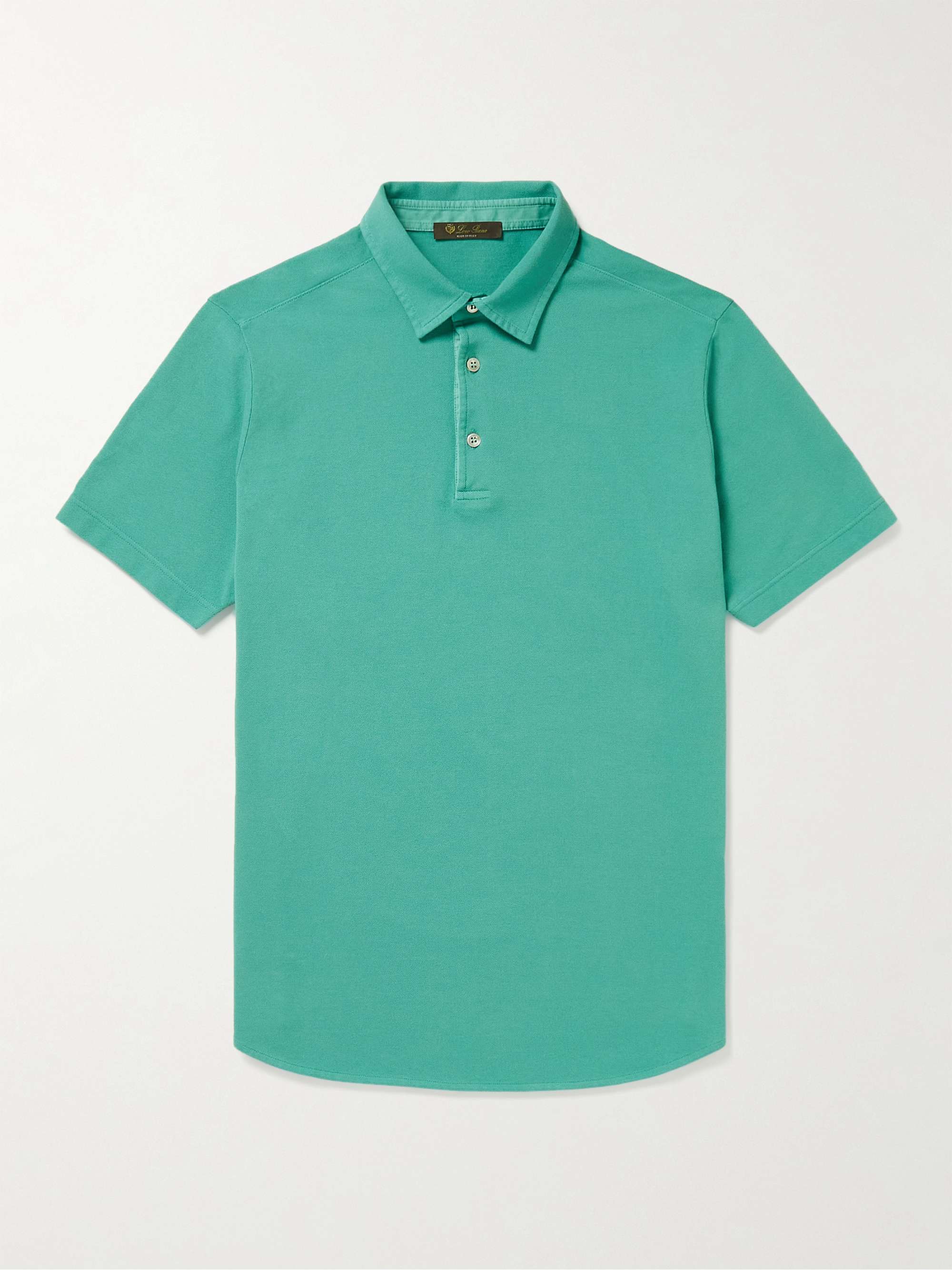 LORO PIANA Cotton-Piqué Polo Shirt for Men | MR PORTER