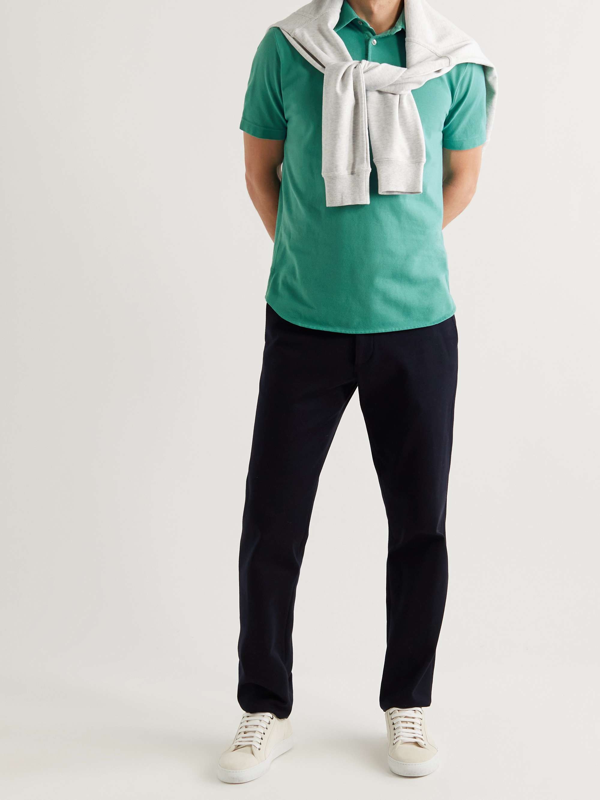 LORO PIANA Cotton-Piqué Polo Shirt