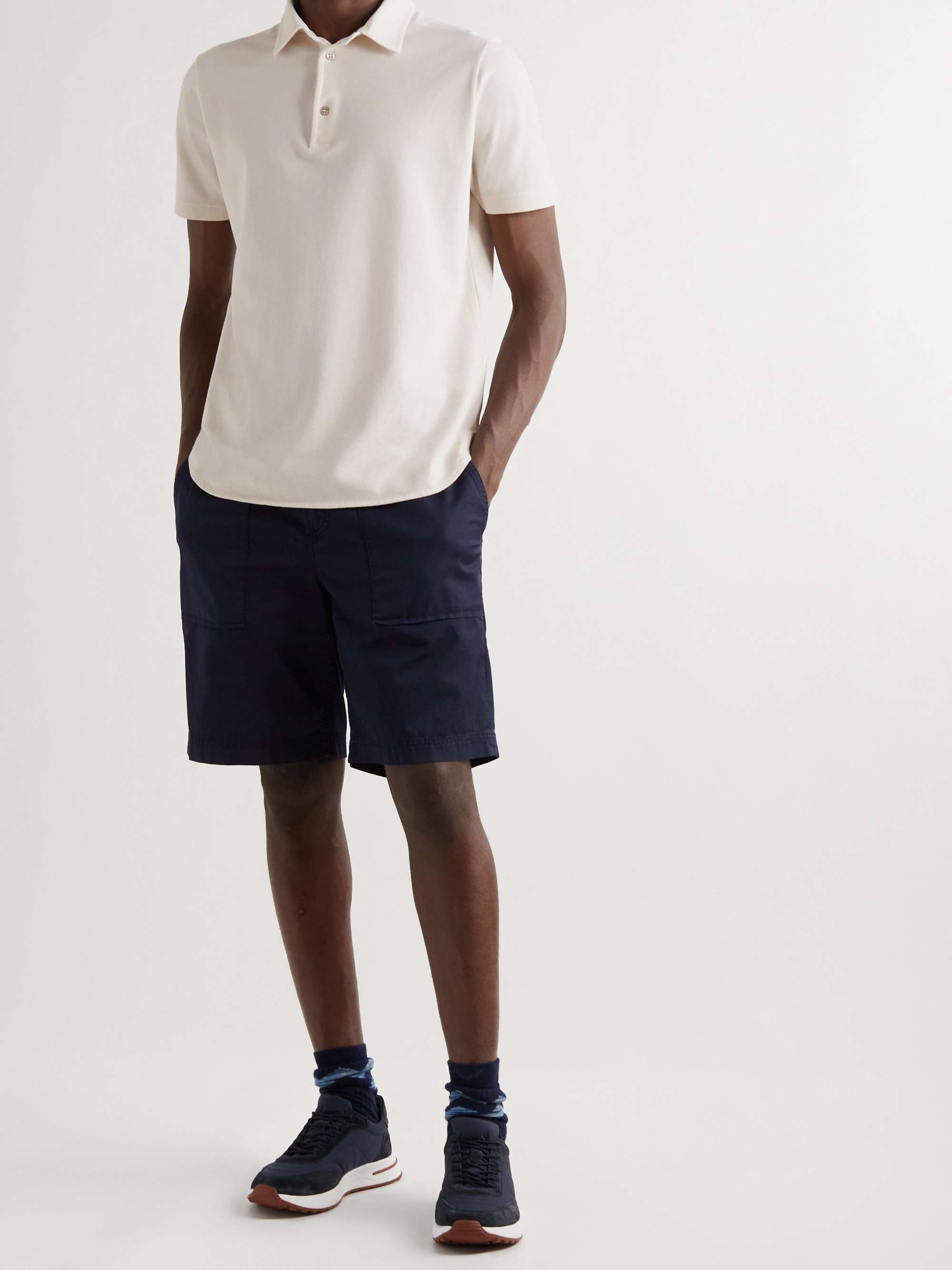 LORO PIANA Cotton-Piqué Polo Shirt