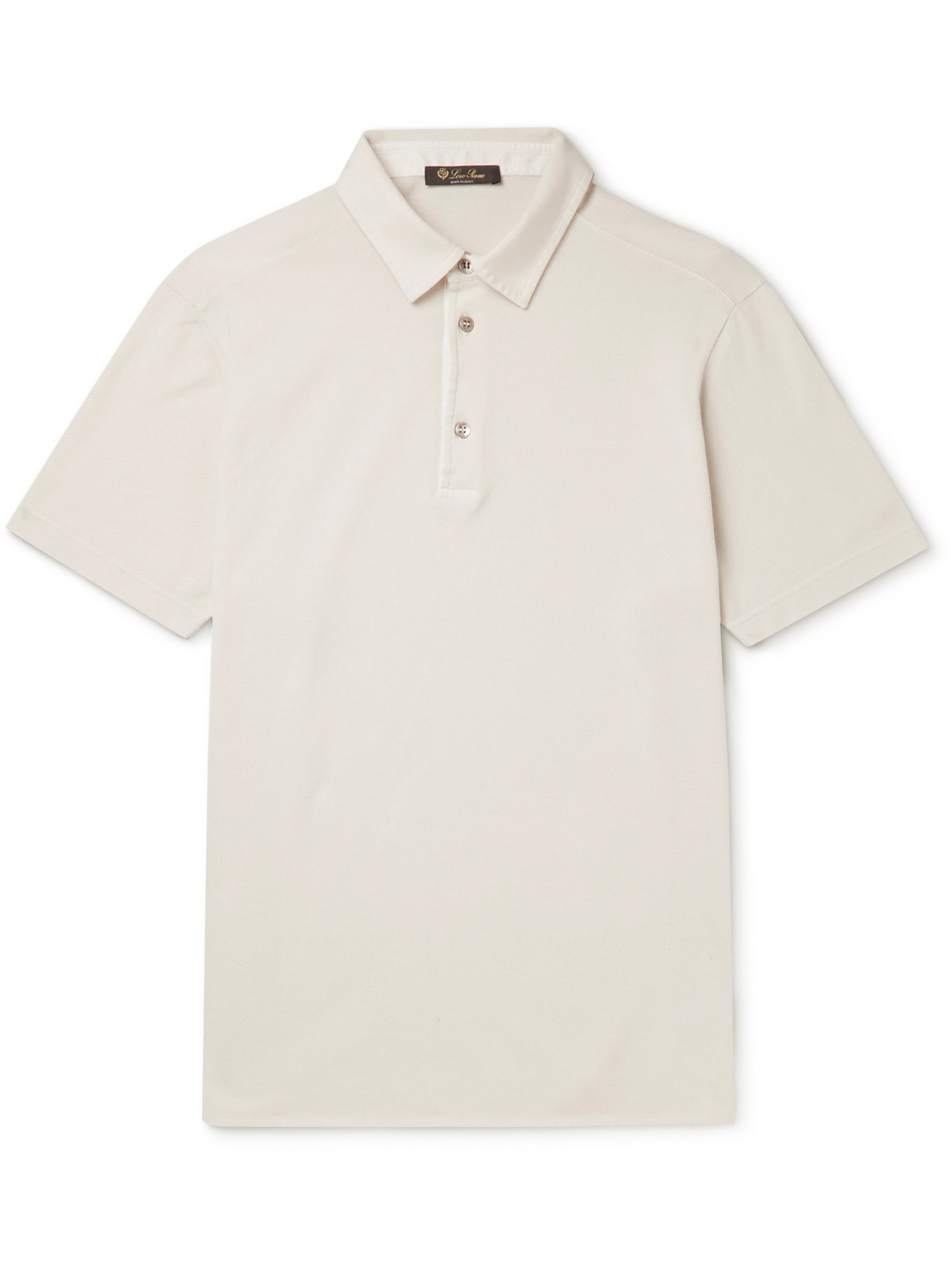 Loro Piana Men's Cotton-silk Polo Shirt In Neutrals