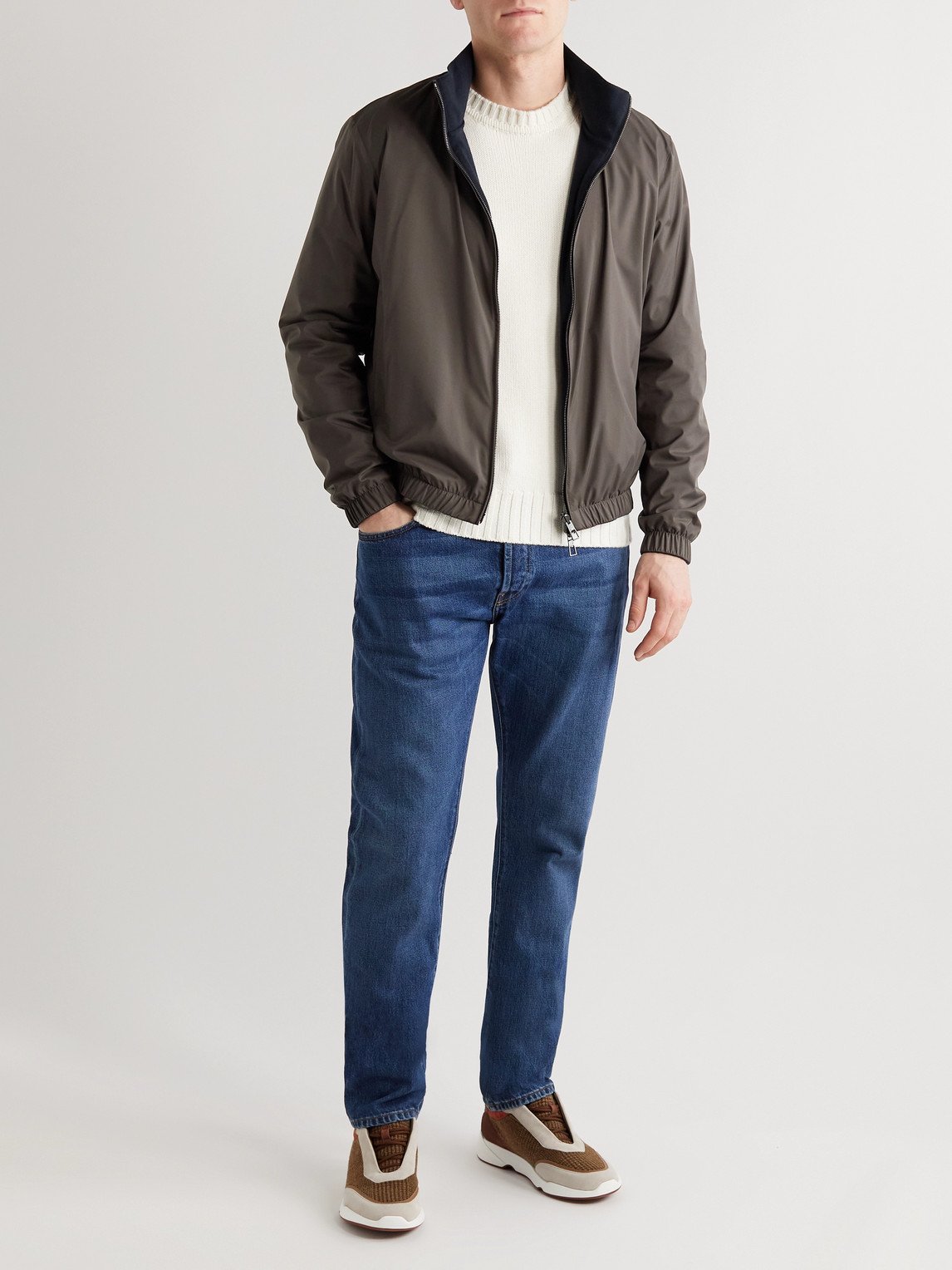 Shop Loro Piana Windmate Reversible Shell And Cashmere Bomber Jacket In Unknown