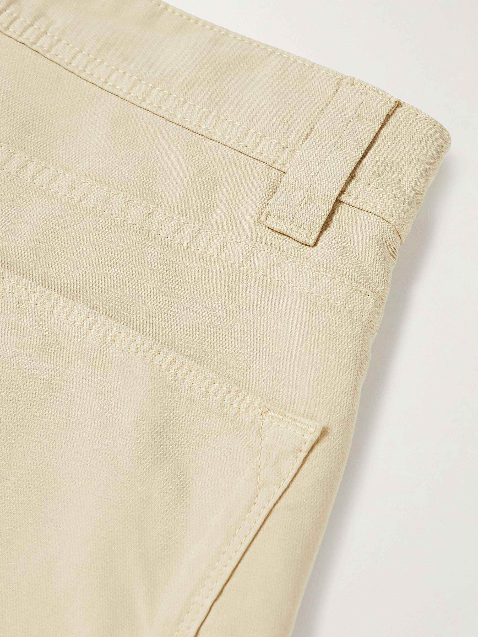 LORO PIANA Slim-Fit Garment-Dyed Cotton-Blend Trousers