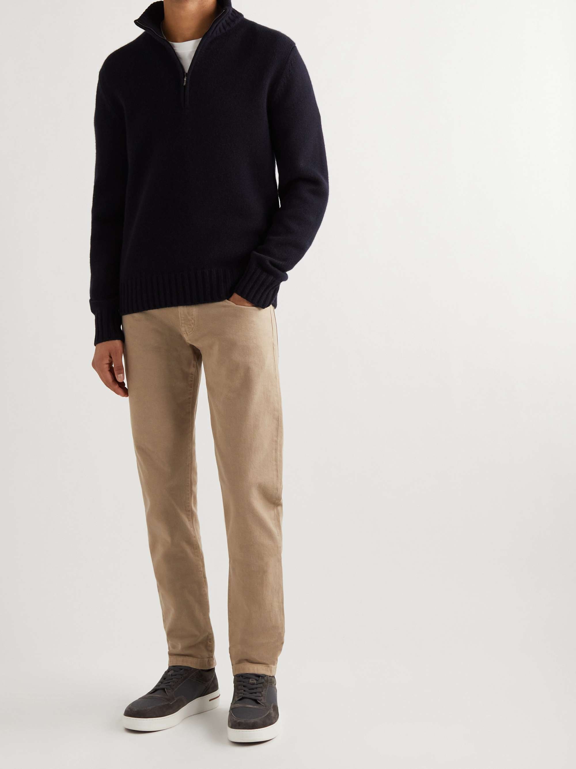 LORO PIANA Straight-Leg Garment-Dyed Jeans