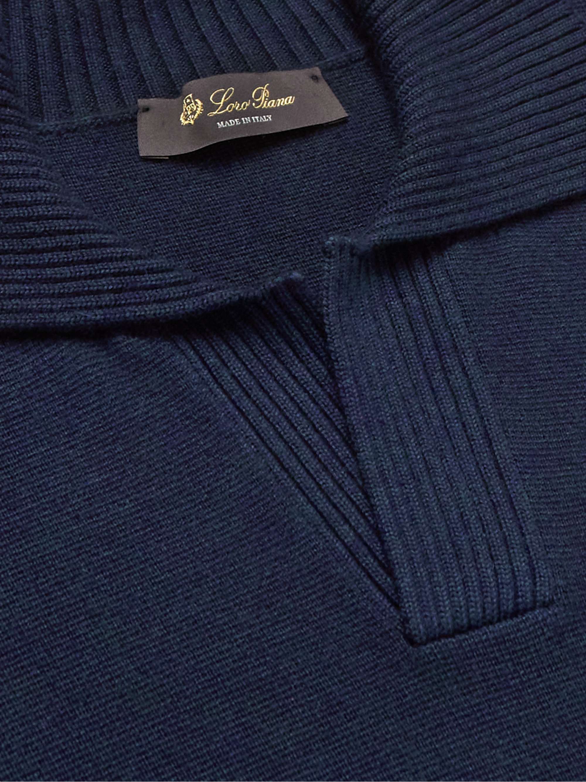 LORO PIANA Cashmere and Silk-Blend Polo Shirt