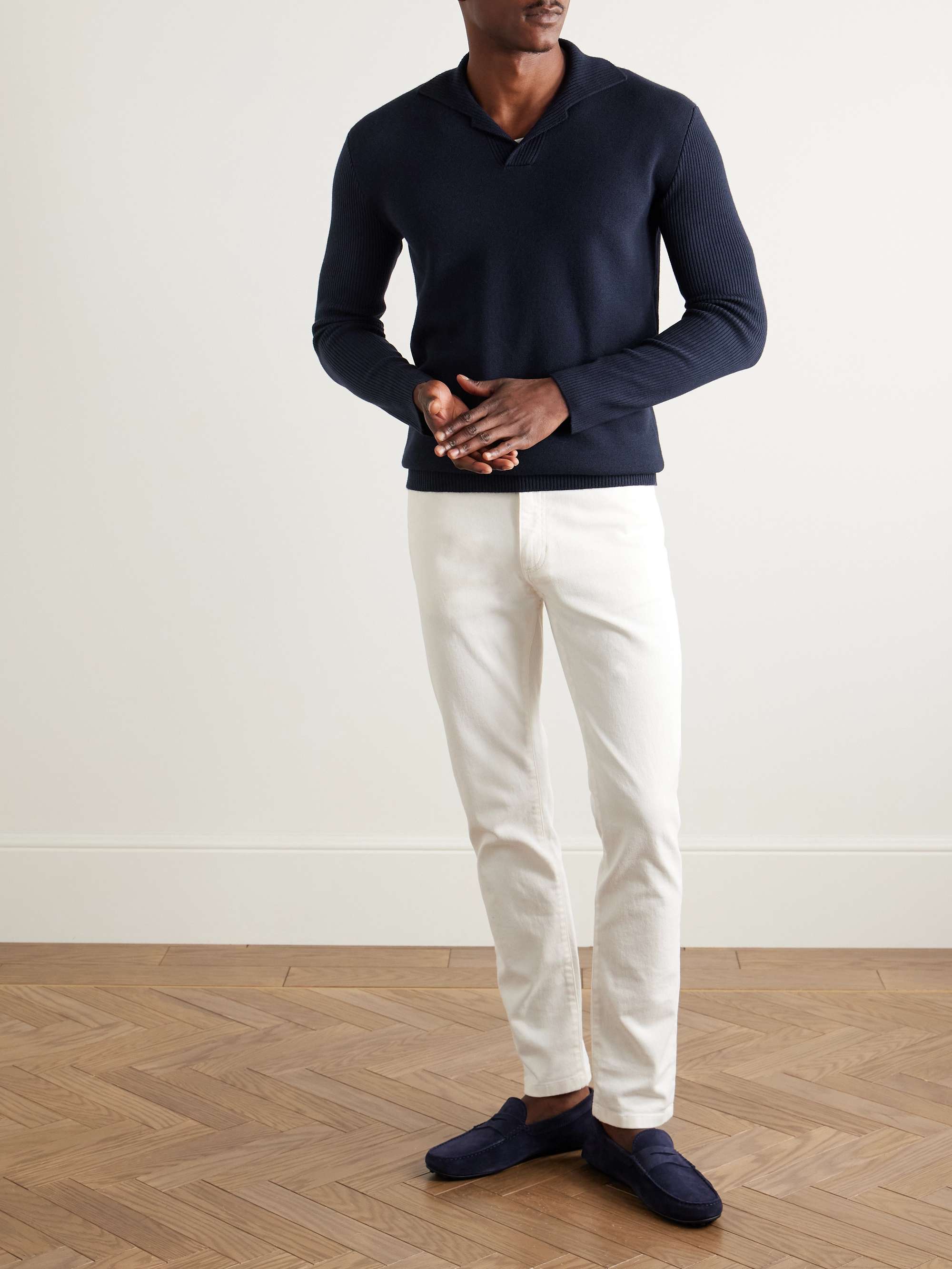 LORO PIANA Cashmere and Silk-Blend Polo Shirt