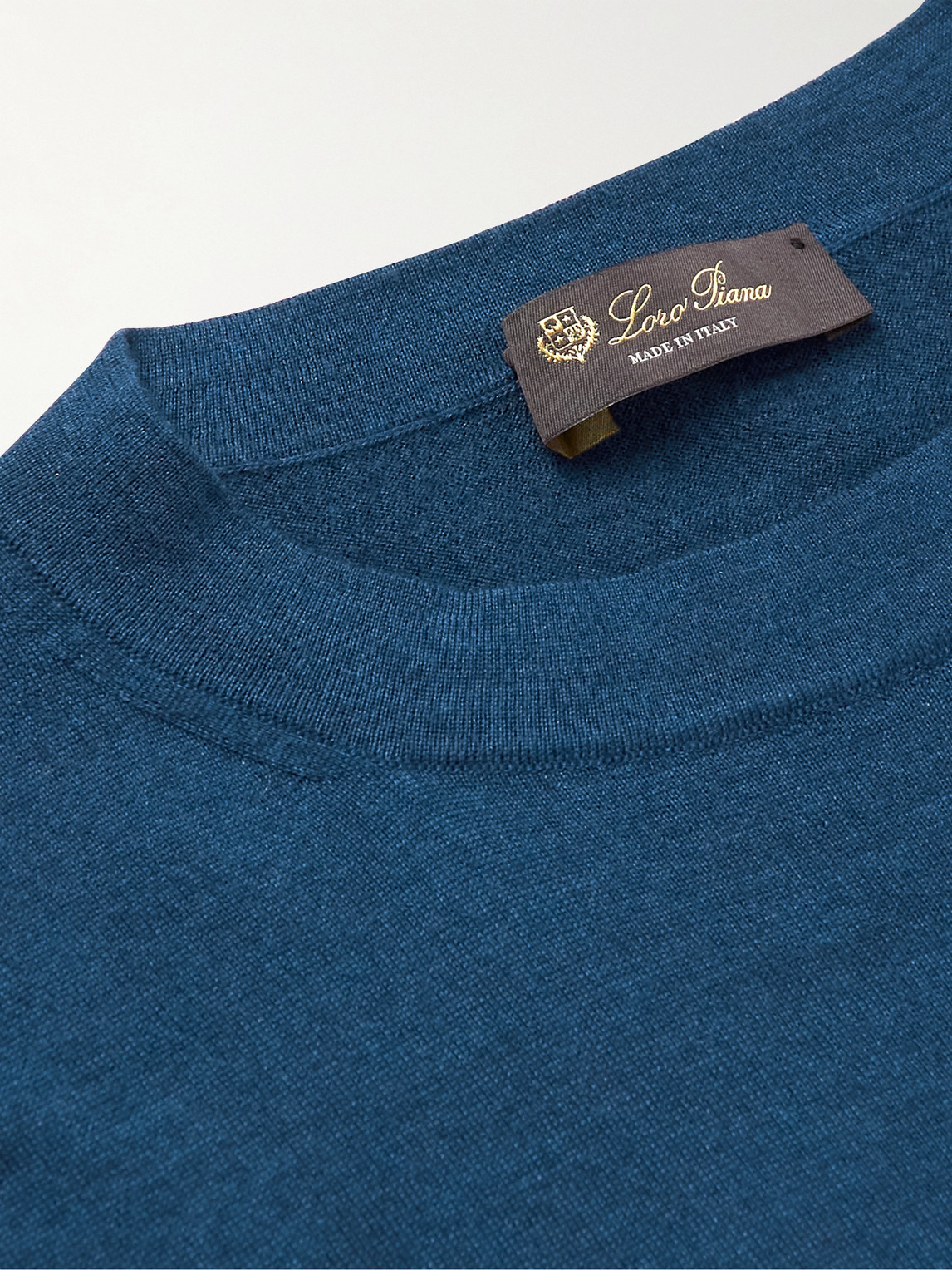 Shop Loro Piana Cashmere And Silk-blend Sweater In Blue