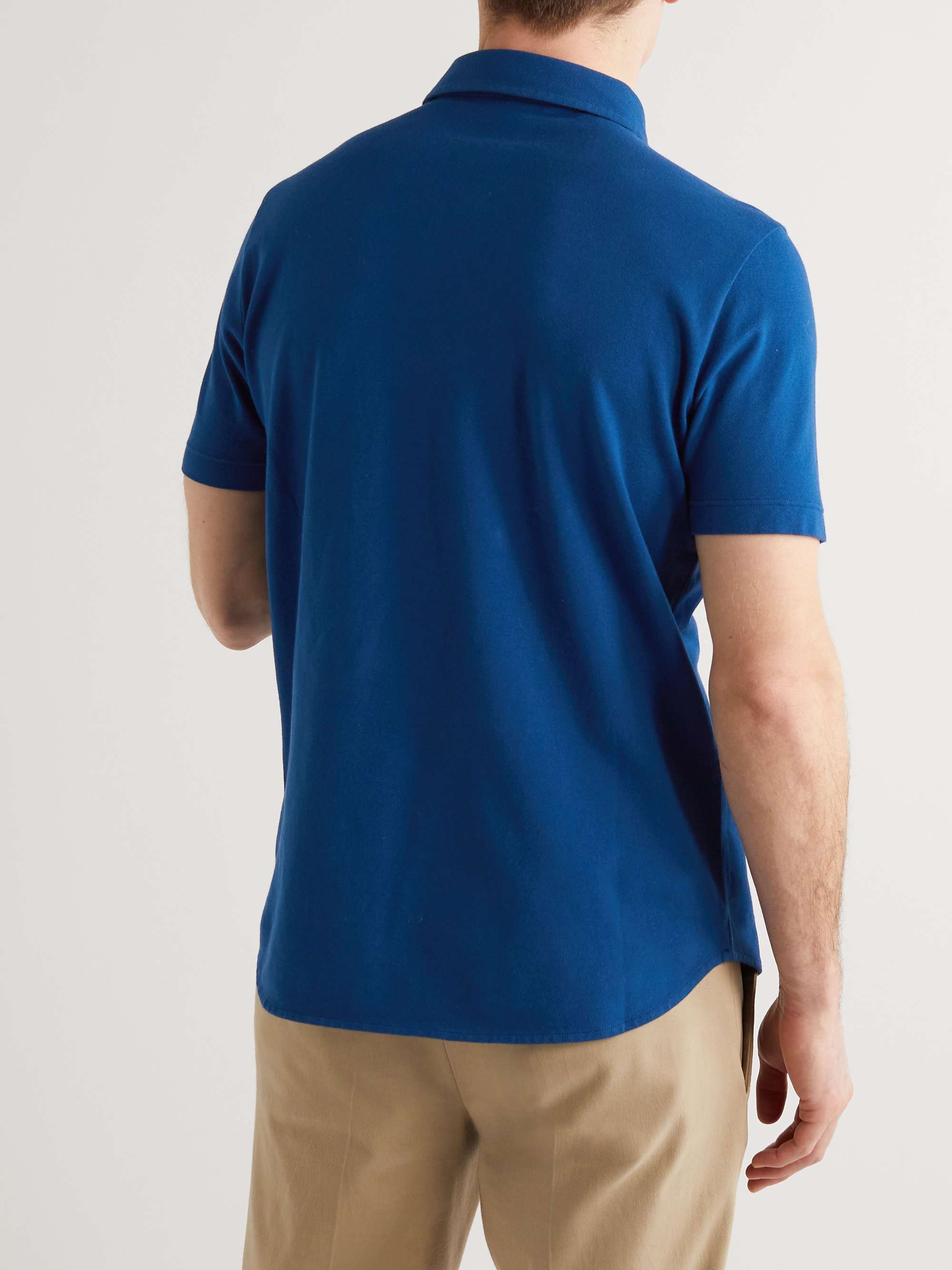 LORO PIANA Cotton-Piqué Polo Shirt