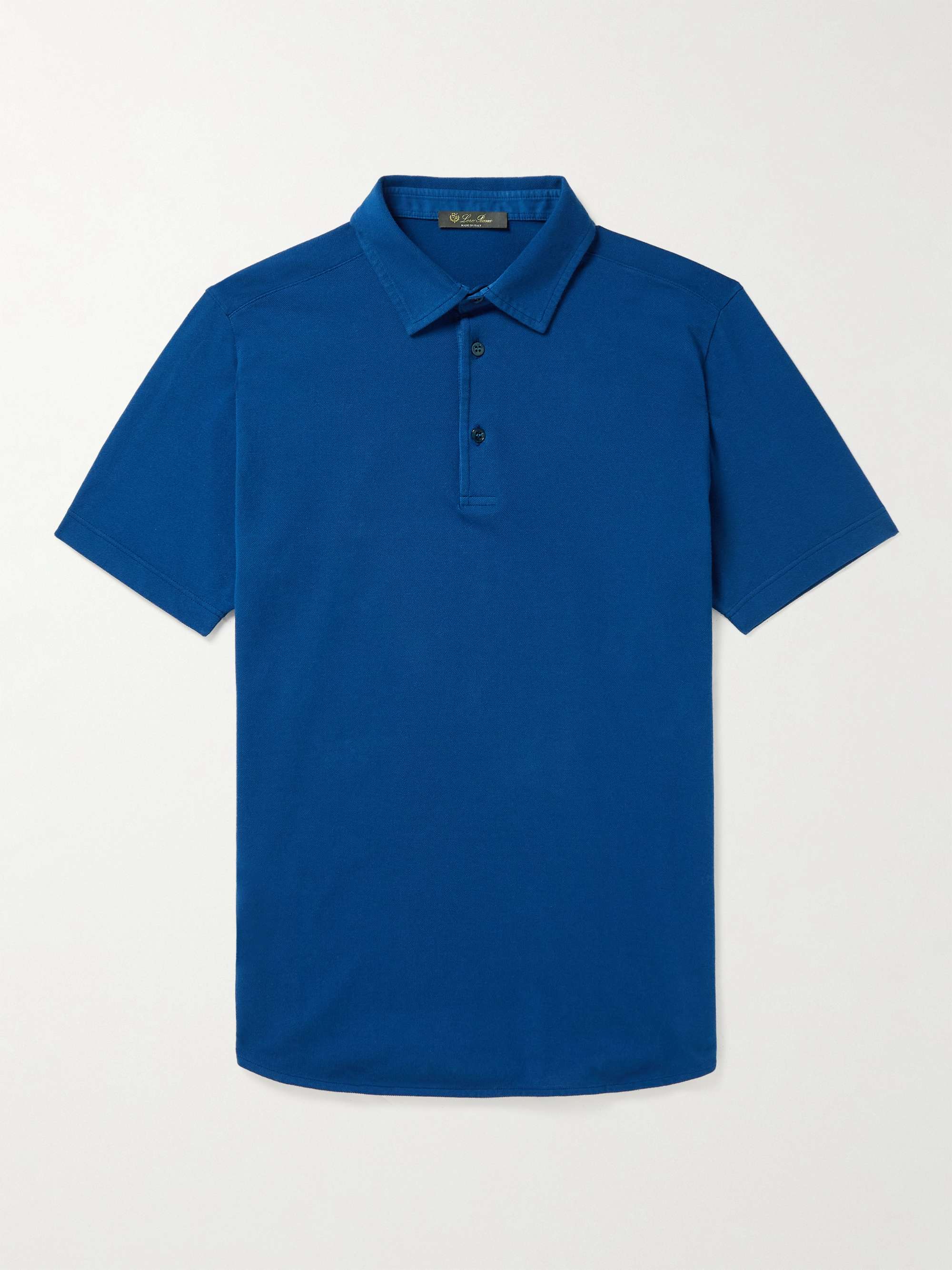 LORO PIANA Cotton-Piqué Polo Shirt for Men | MR PORTER