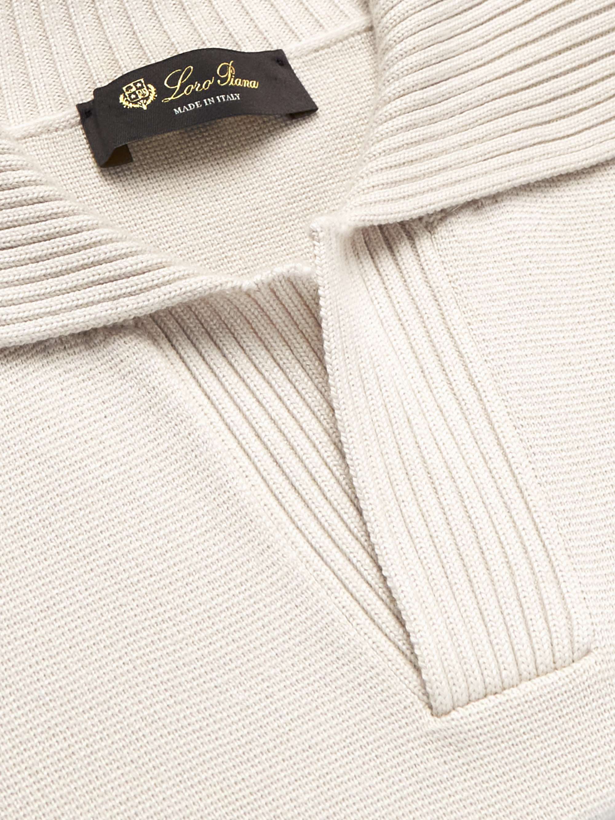 LORO PIANA Cashmere and Silk-Blend Polo Shirt