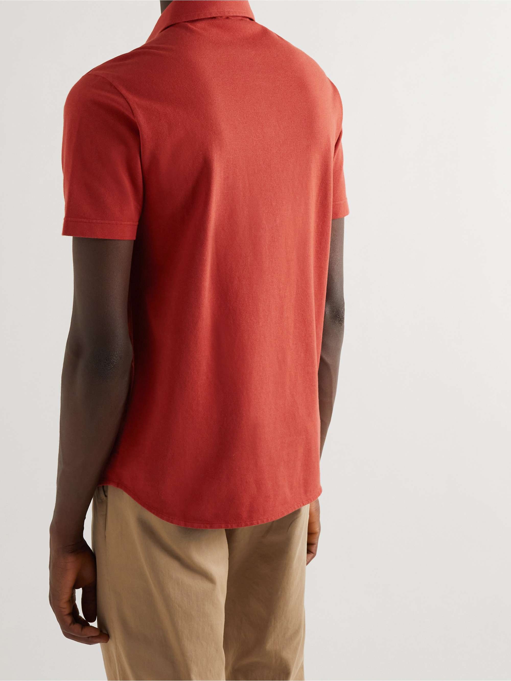 LORO PIANA Cotton-Piqué Polo Shirt