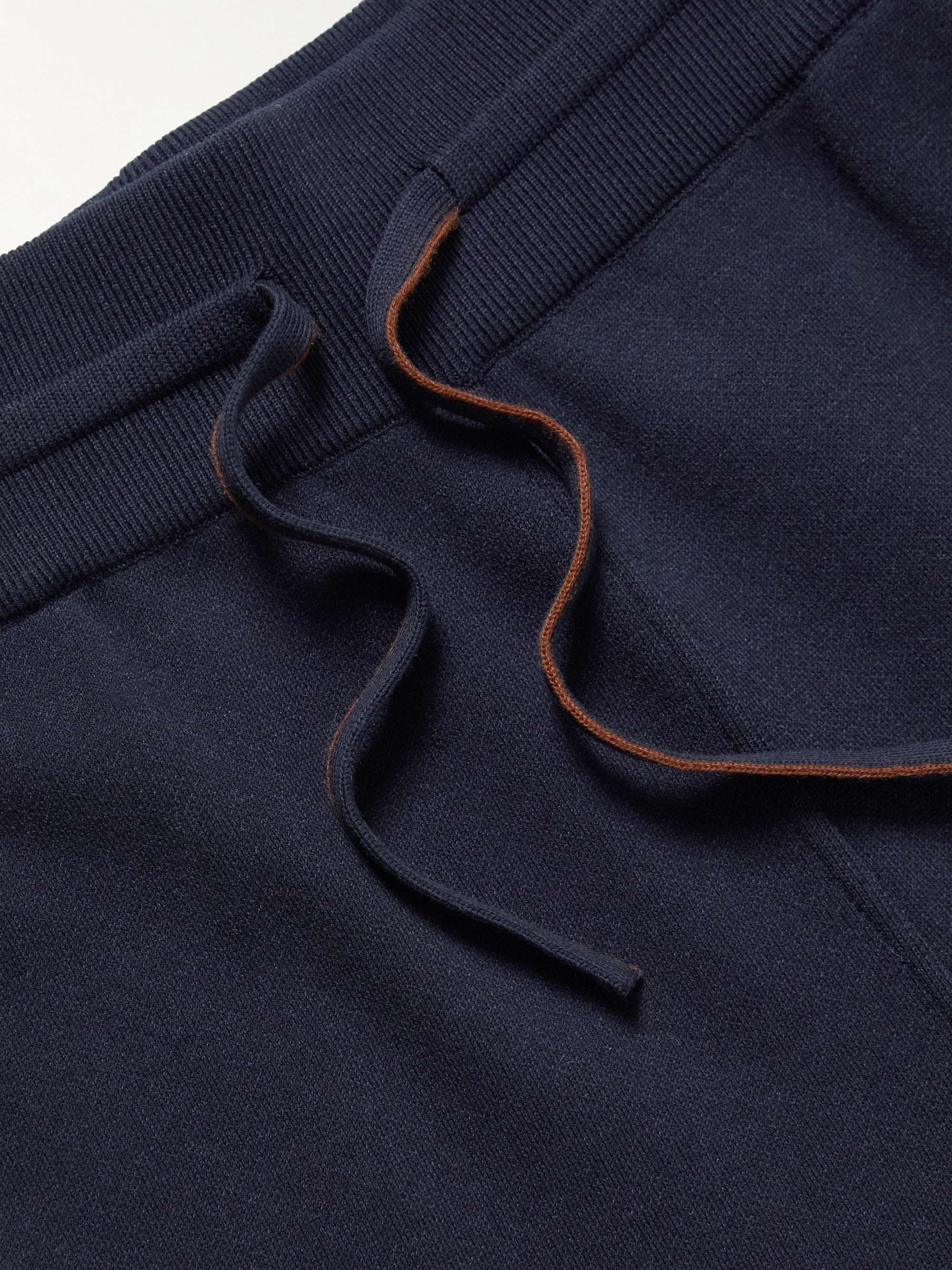 LORO PIANA Tapered Cotton-Blend Jersey Sweatpants