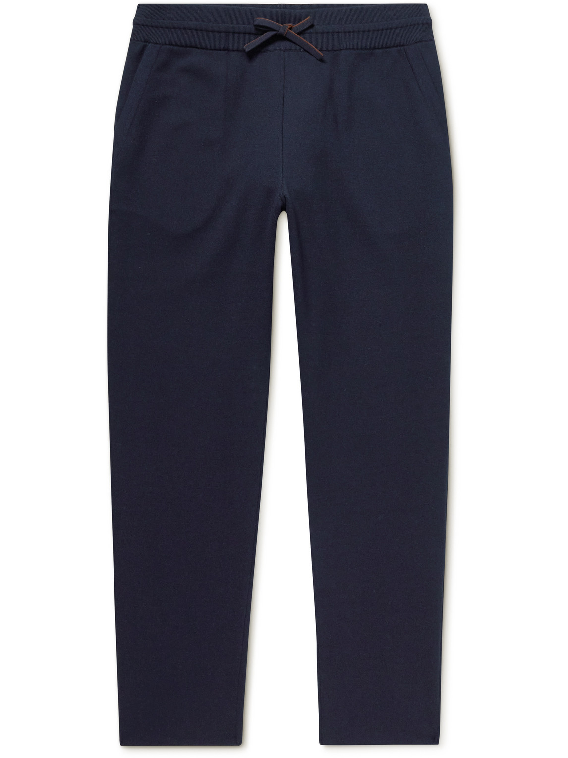 Loro Piana Tapered Cashmere And Silk-blend Sweatpants In Blue