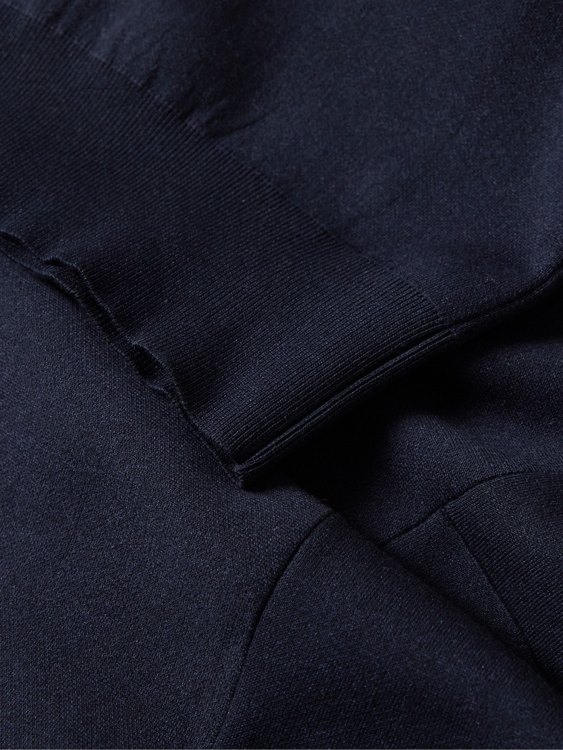 Shop Loro Piana Cotton-blend Jersey Hoodie In Blue