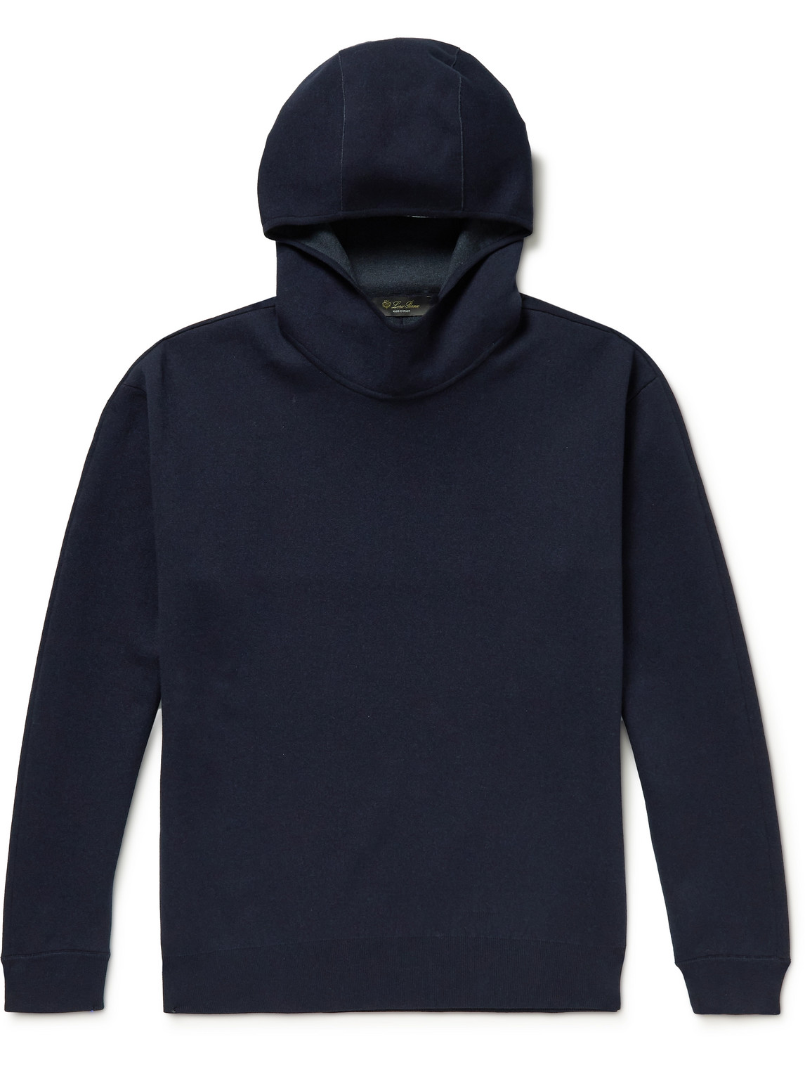 Loro Piana Cotton-blend Jersey Hoodie In Blue