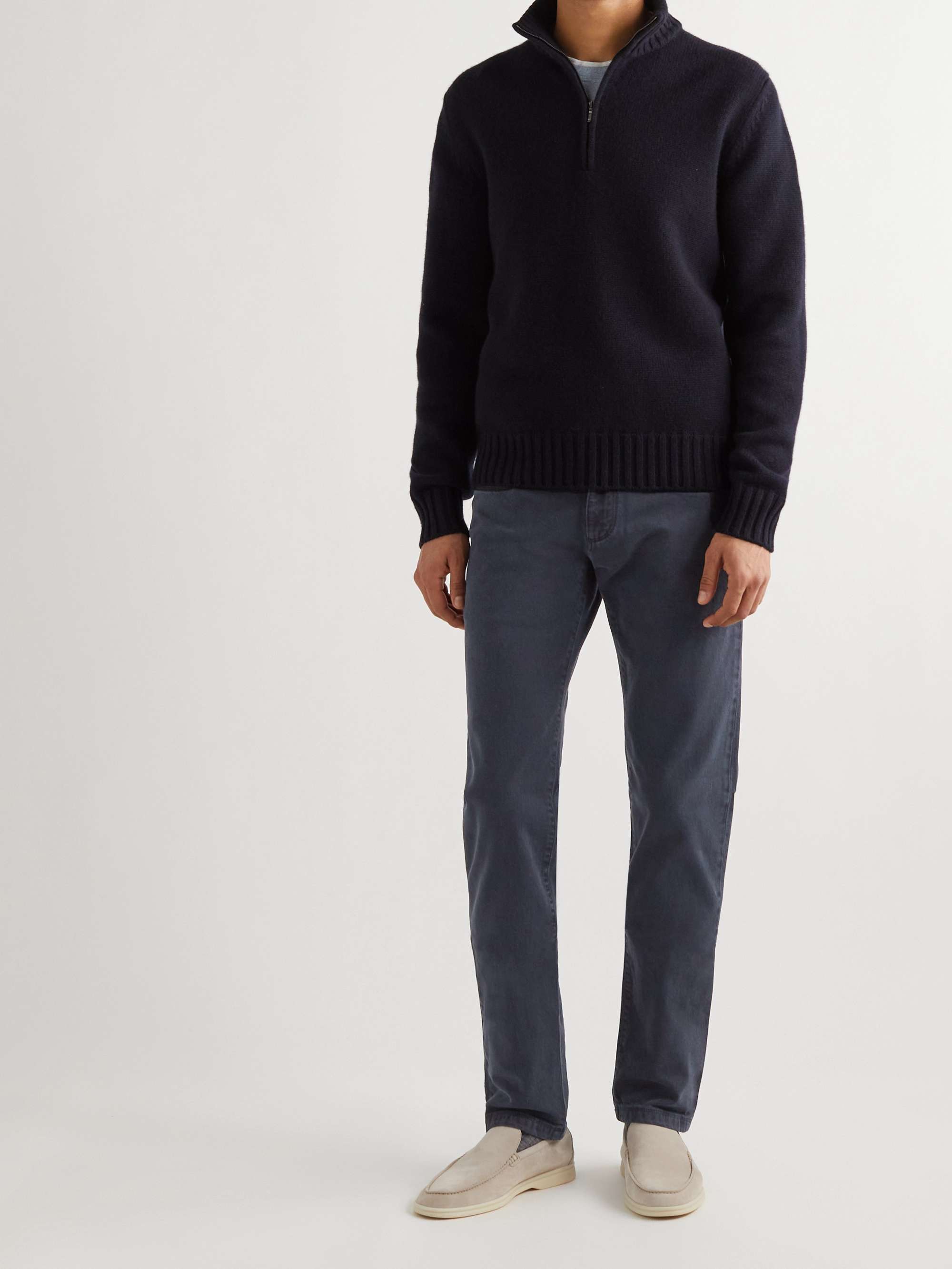 LORO PIANA Straight-Leg Garment-Dyed Jeans