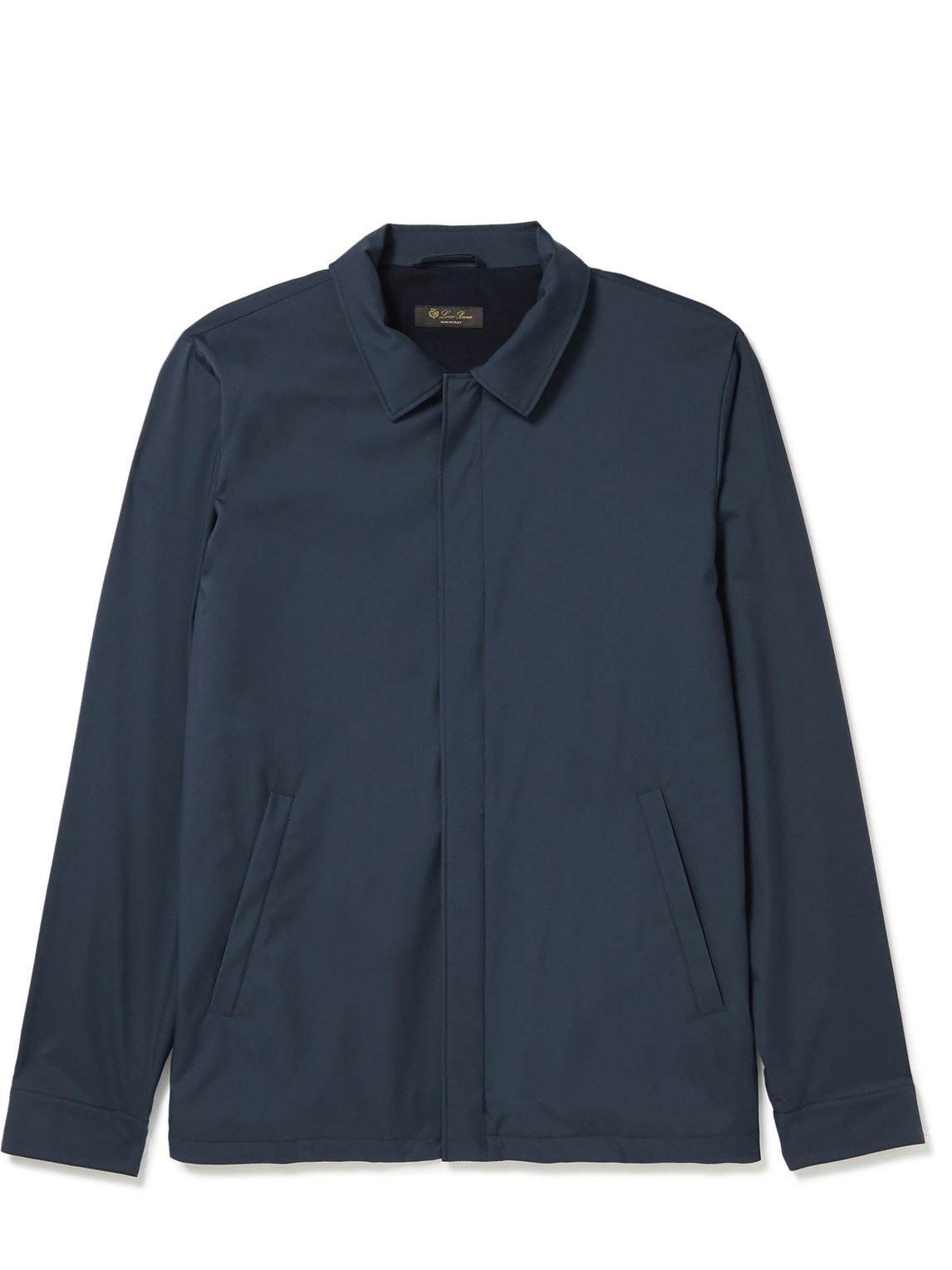 Loro Piana Windwish Shell Blouson Jacket In Blue