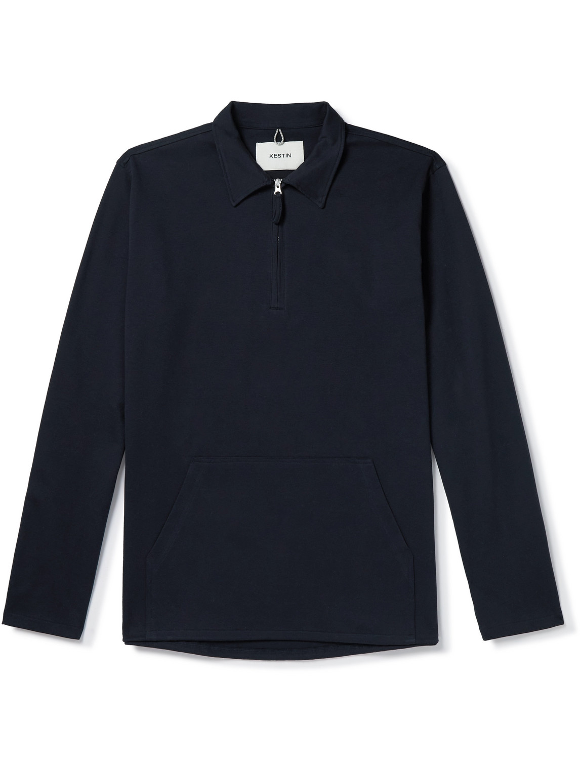 KESTIN - Derby Cotton-Blend Jersey Half-Zip Sweatshirt - Men - Blue - S