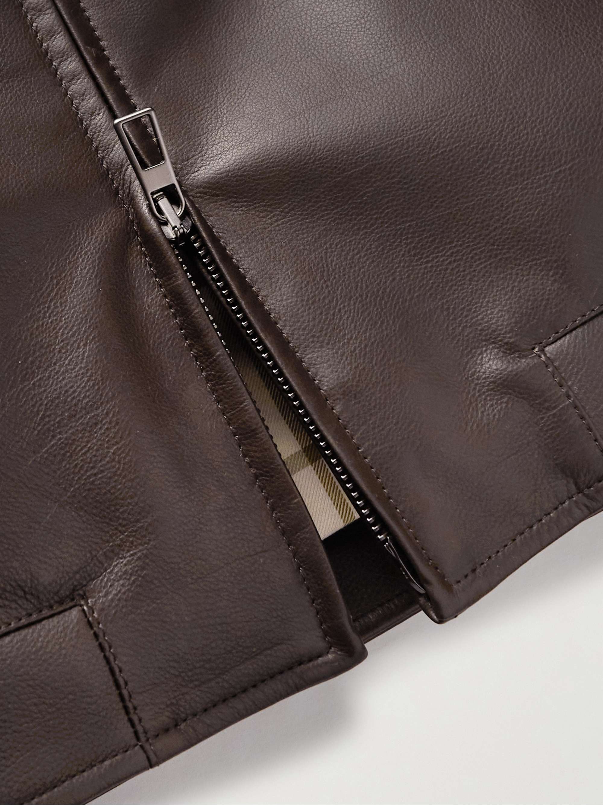 LORO PIANA Wilton Hooded Leather Jacket