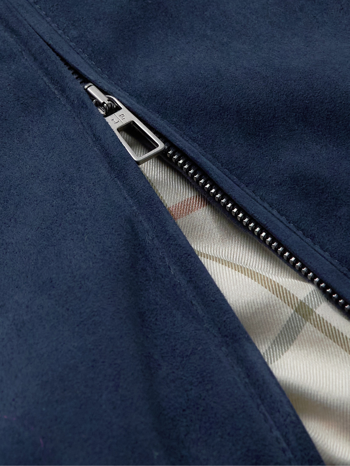 Loro Piana Wool-blend Trimmed Suede Vest In Blue