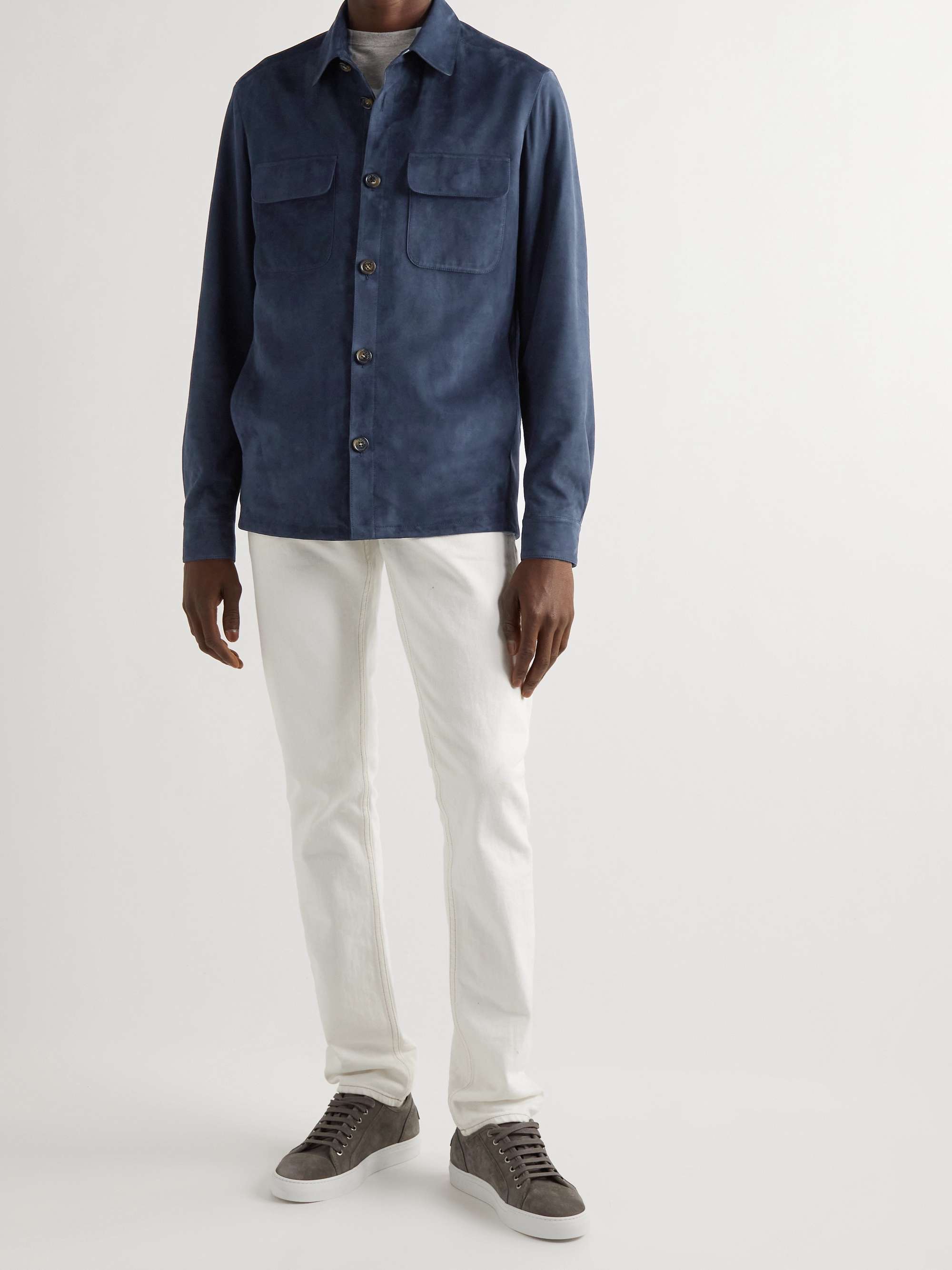 LORO PIANA Suede Shirt Jacket