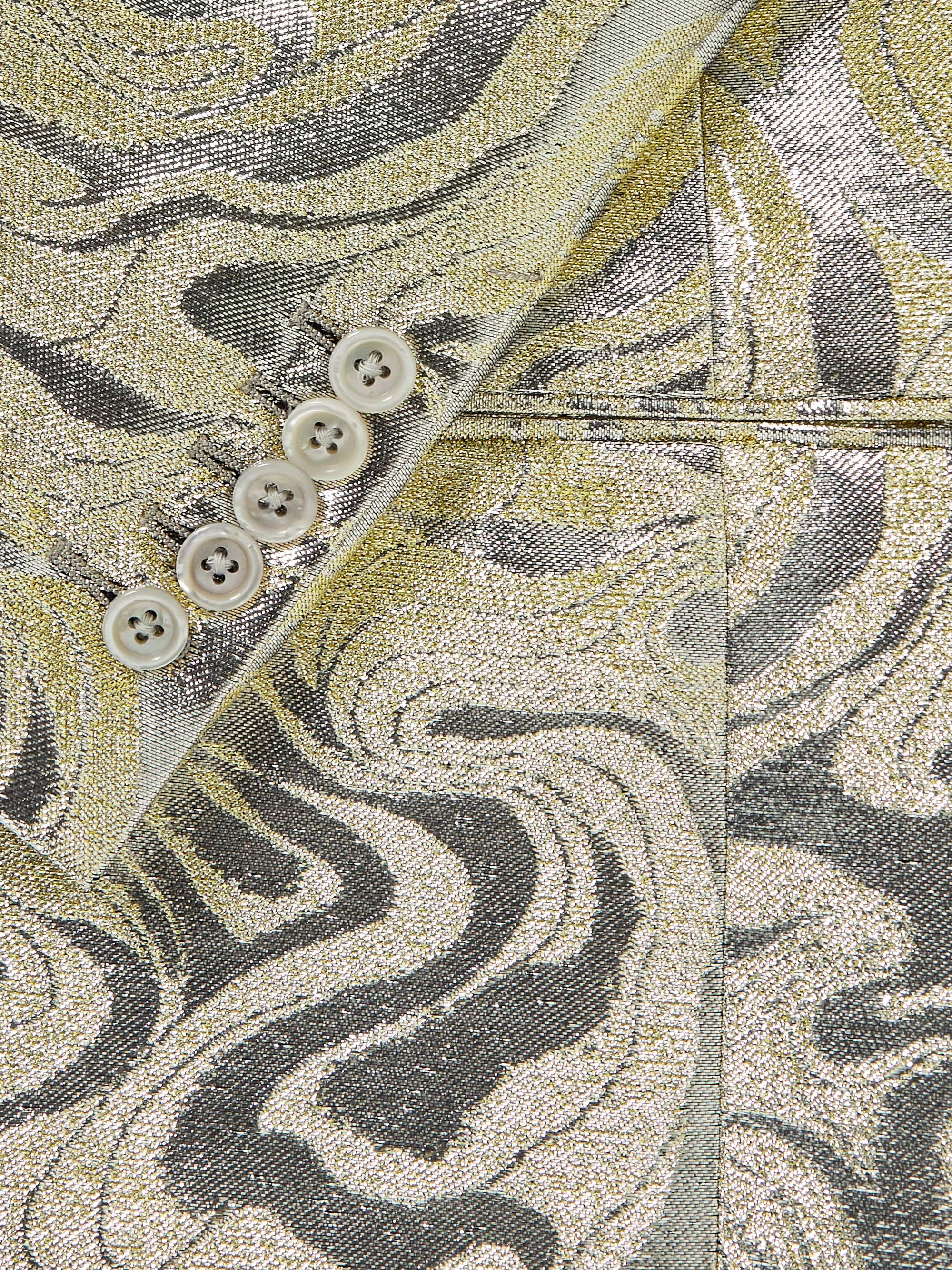 TOM FORD Spencer Slim-Fit Metallic Cotton-Blend Jacquard Tuxedo Jacket