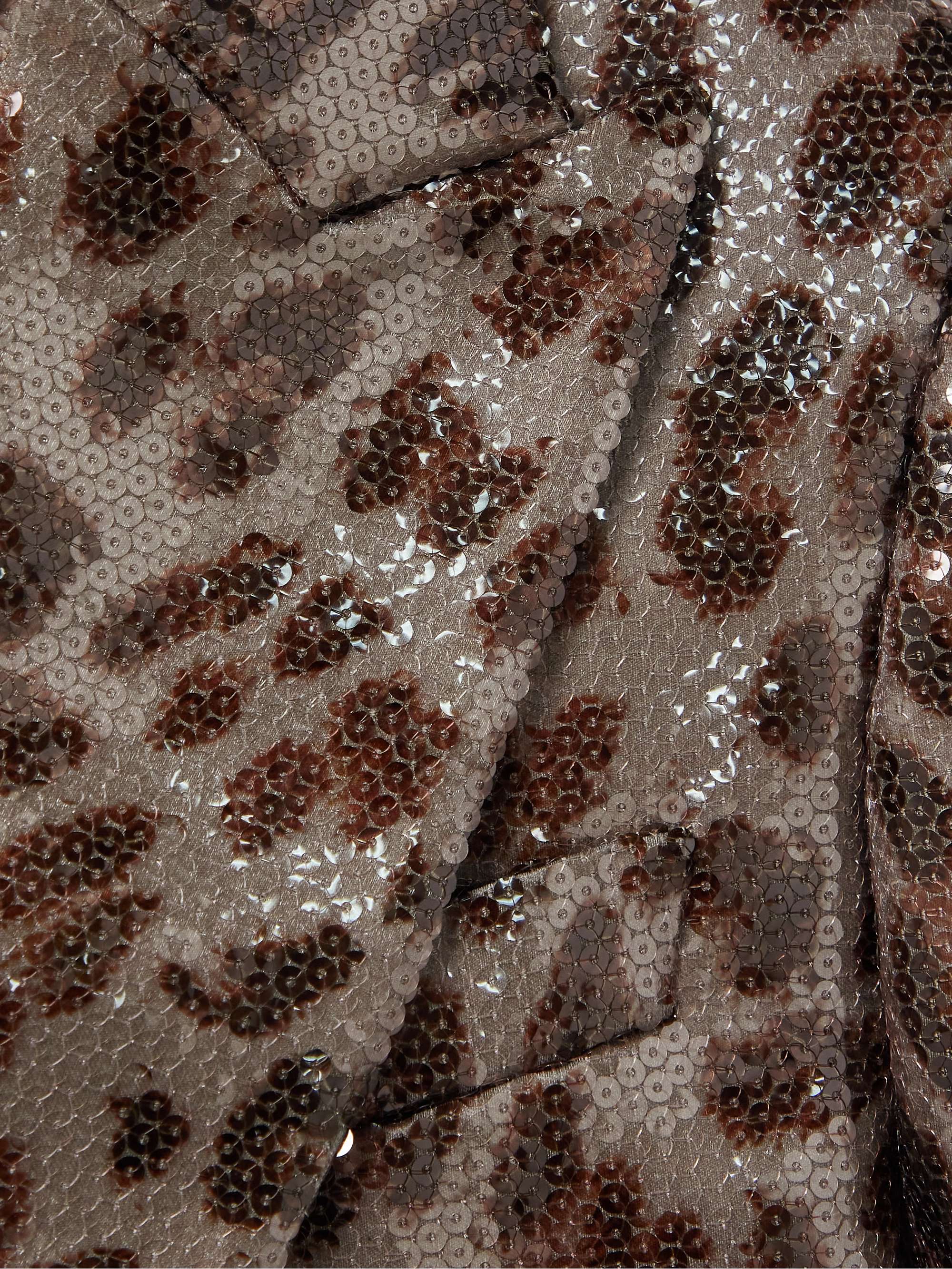TOM FORD Slim-Fit Leopard-Print Sequinned Wool-Blend Tuxedo Jacket