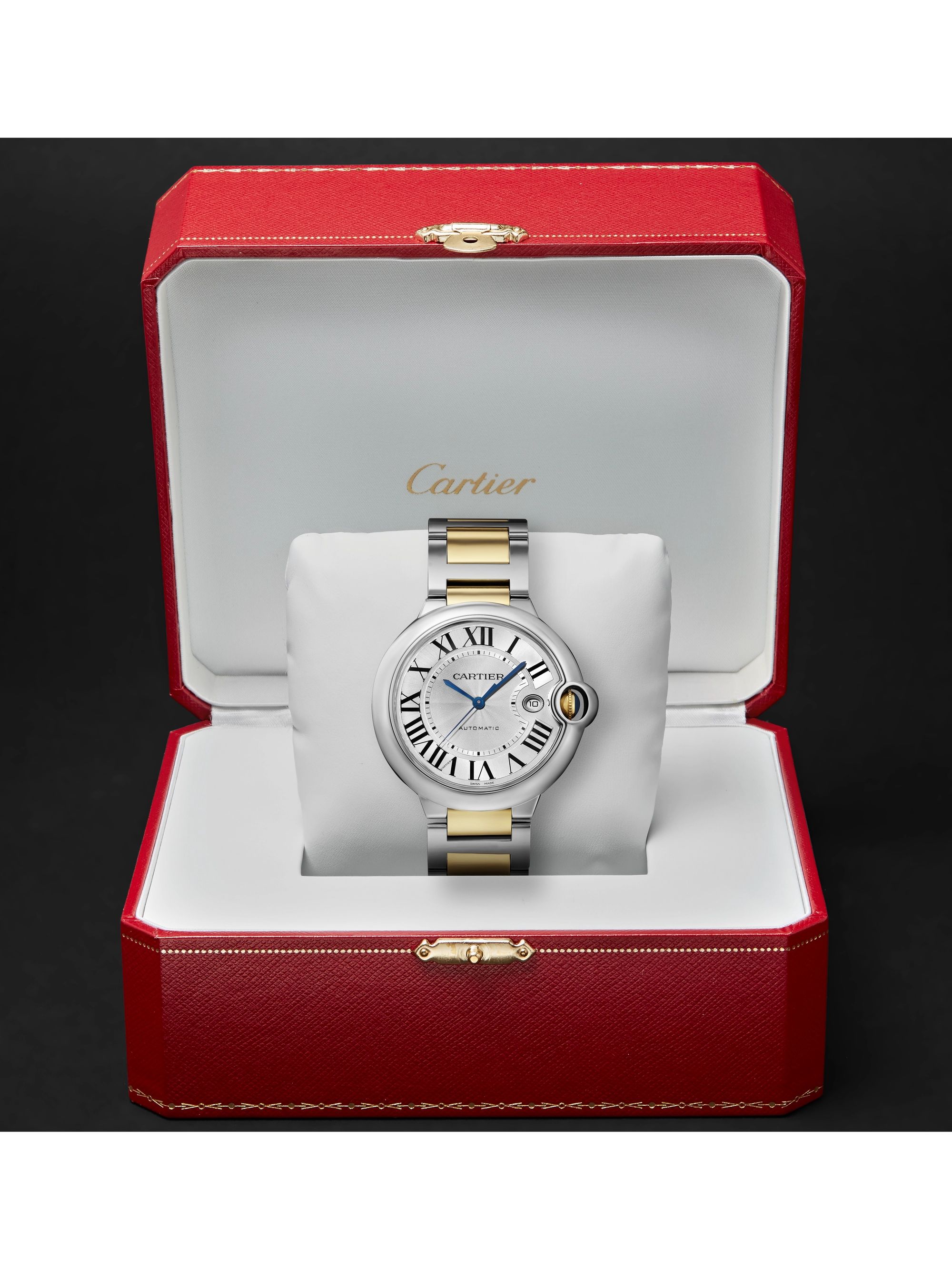 CARTIER Ballon Bleu de Cartier Automatic 42mm Stainless Steel and 18-Karat Gold Watch, Ref. No. CRW2BB0022
