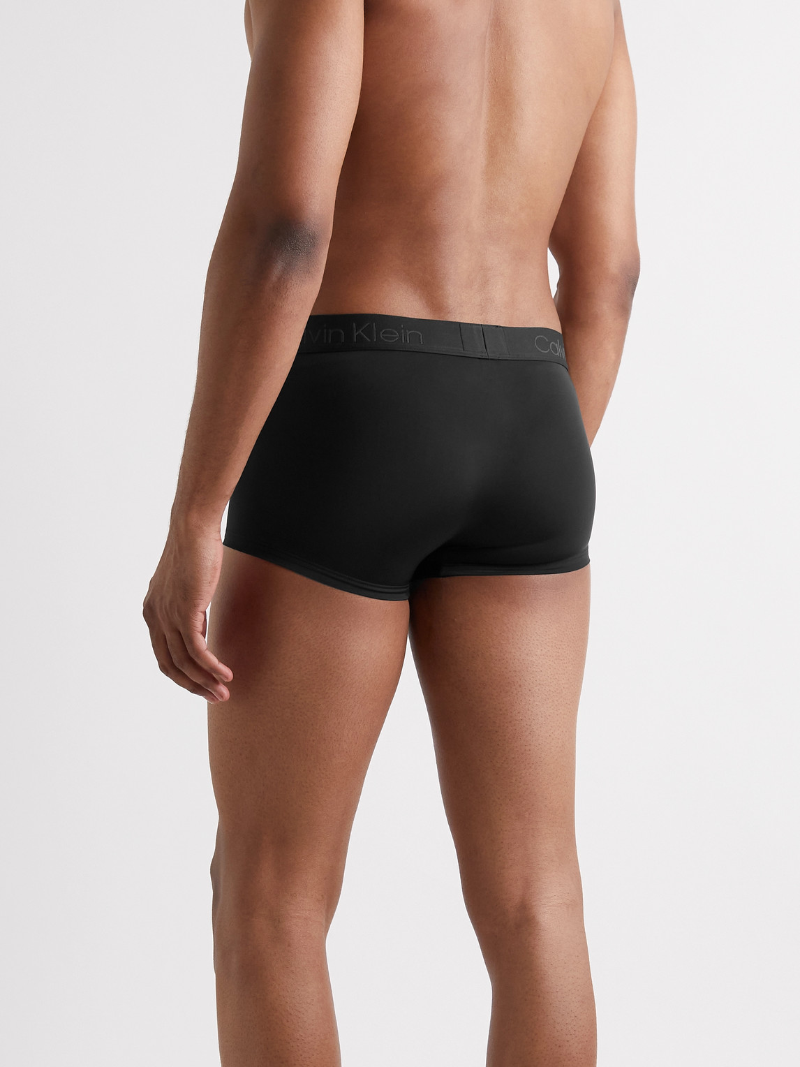 Shop Calvin Klein Underwear Stretch-jersey Boxer Briefs In Black