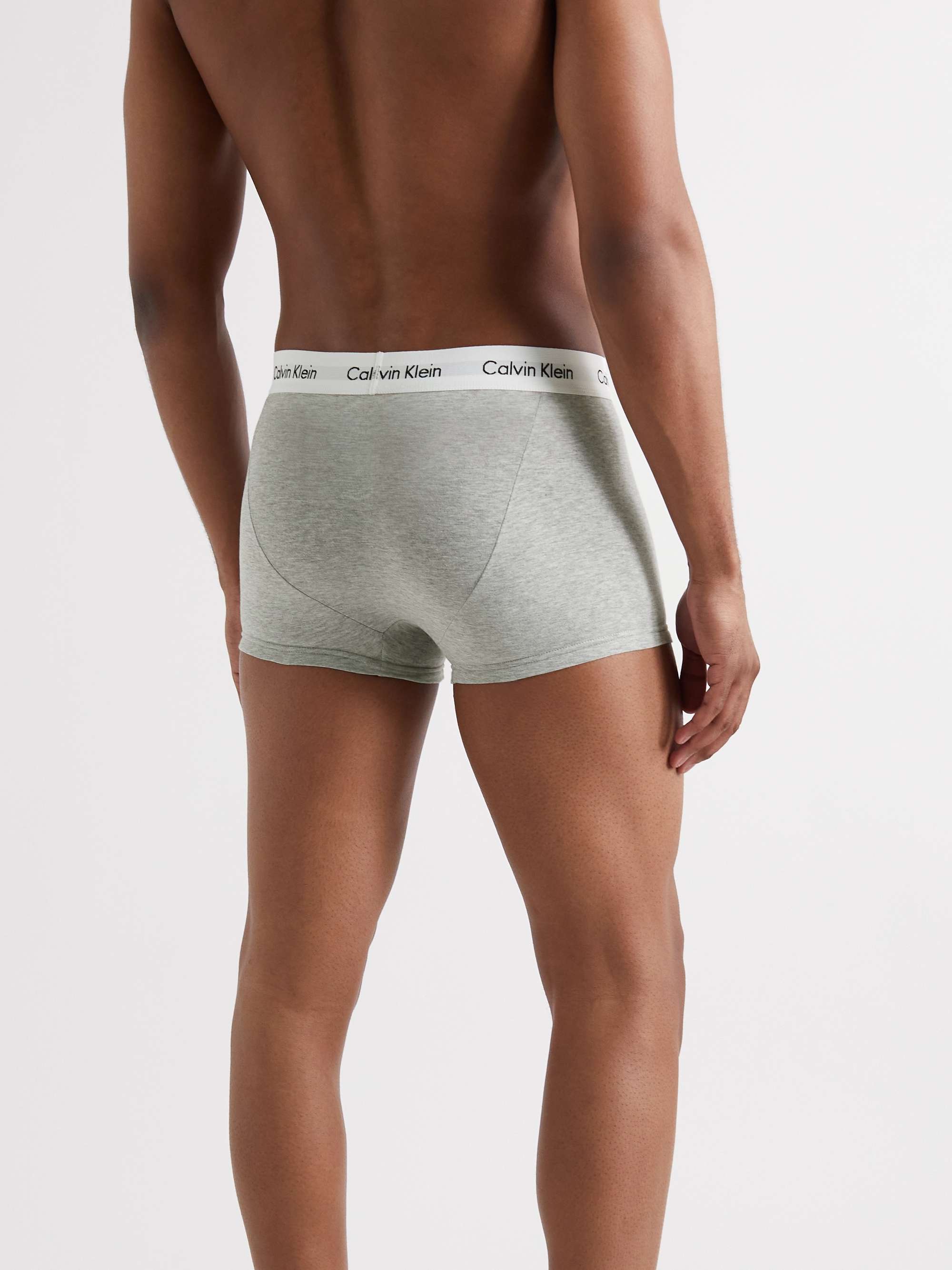 CALVIN KLEIN UNDERWEAR Three-Pack Stretch-Cotton Boxer Briefs