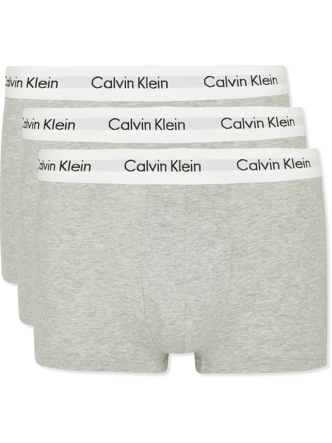 Calvin Klein Underwear Three-pack Stretch-cotton Boxer Briefs In Gray