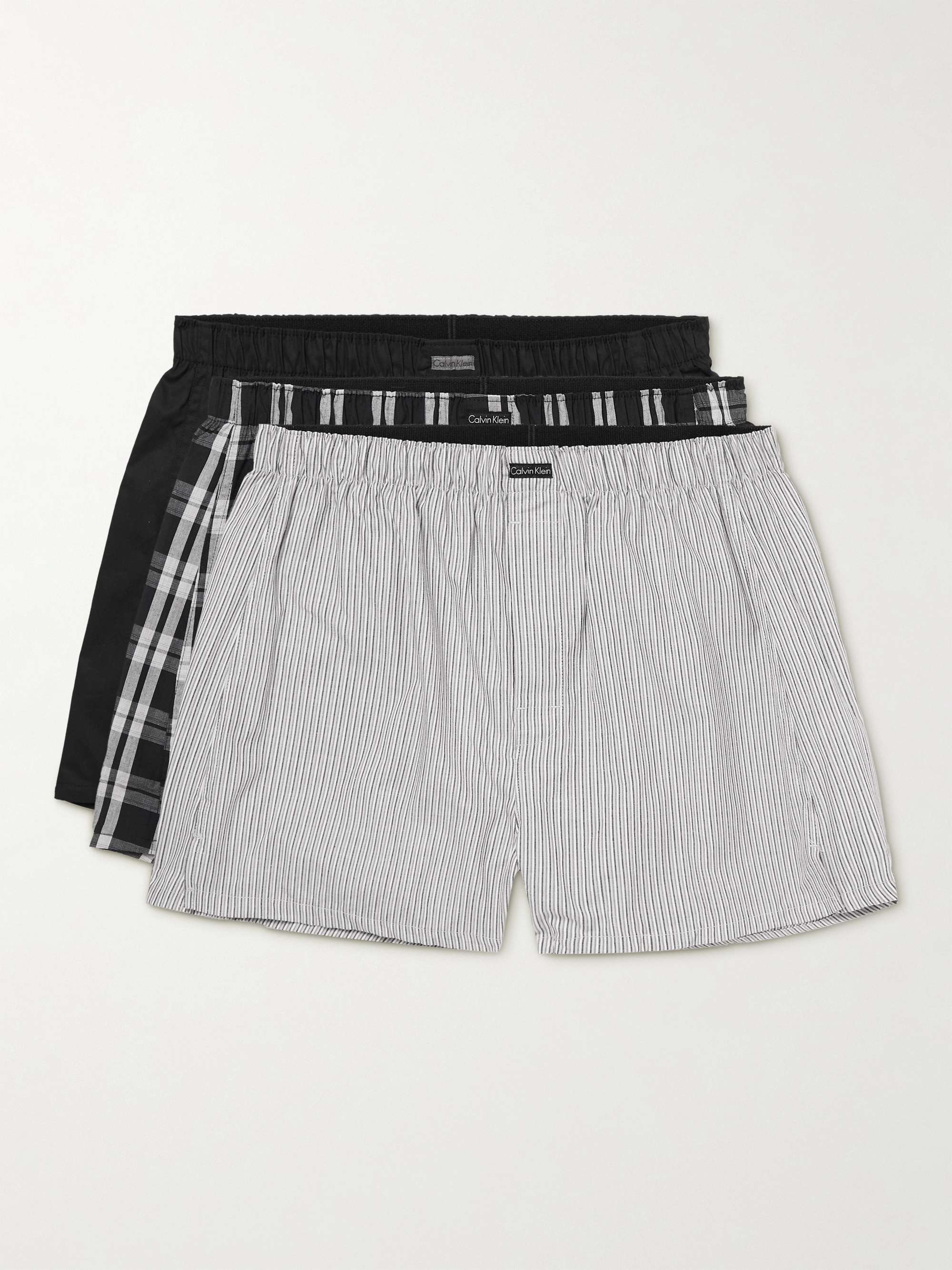 Three-Pack Cotton-Blend Boxer Shorts